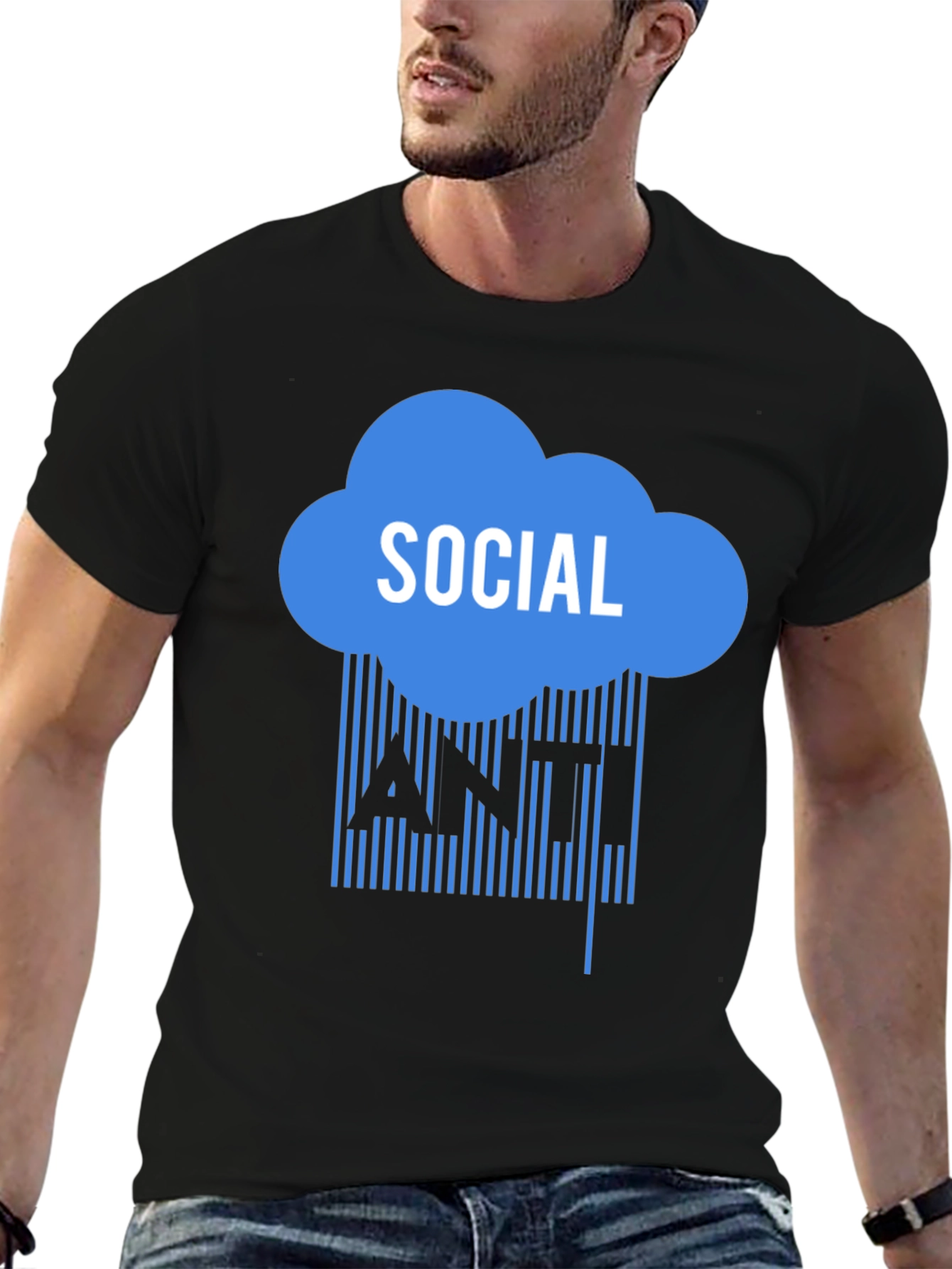 Black Anti Social T-Shirt view 6