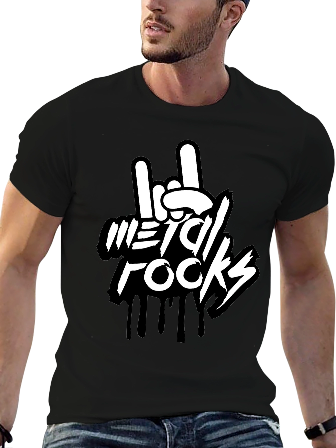 Black Metal Rocks Graphic Tee - Rock On! view 6
