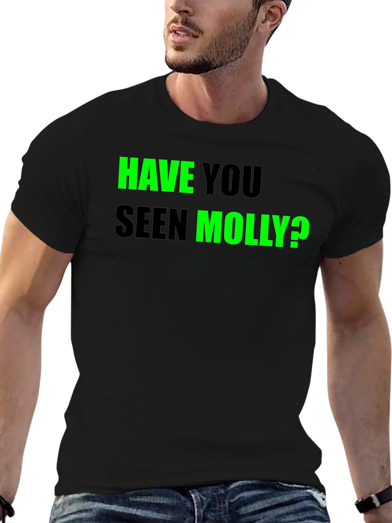 Black Have You Seen Molly? Graphic Tee view 6