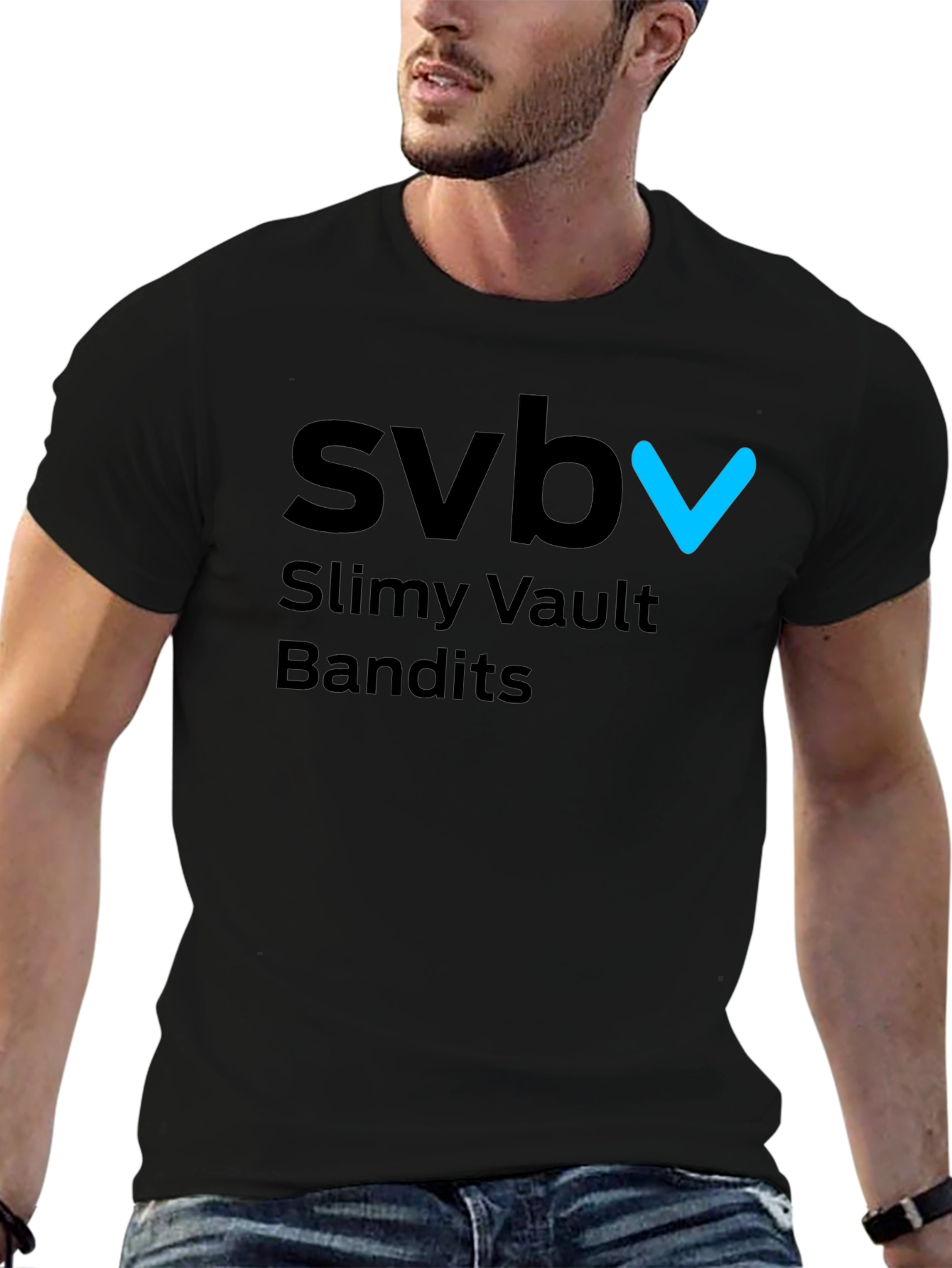 Black SVB Slimy Vault Bandits Black T-Shirt view 6