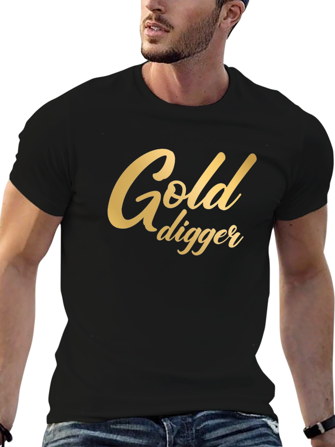 Black Gold Digger Black T-Shirt view 6