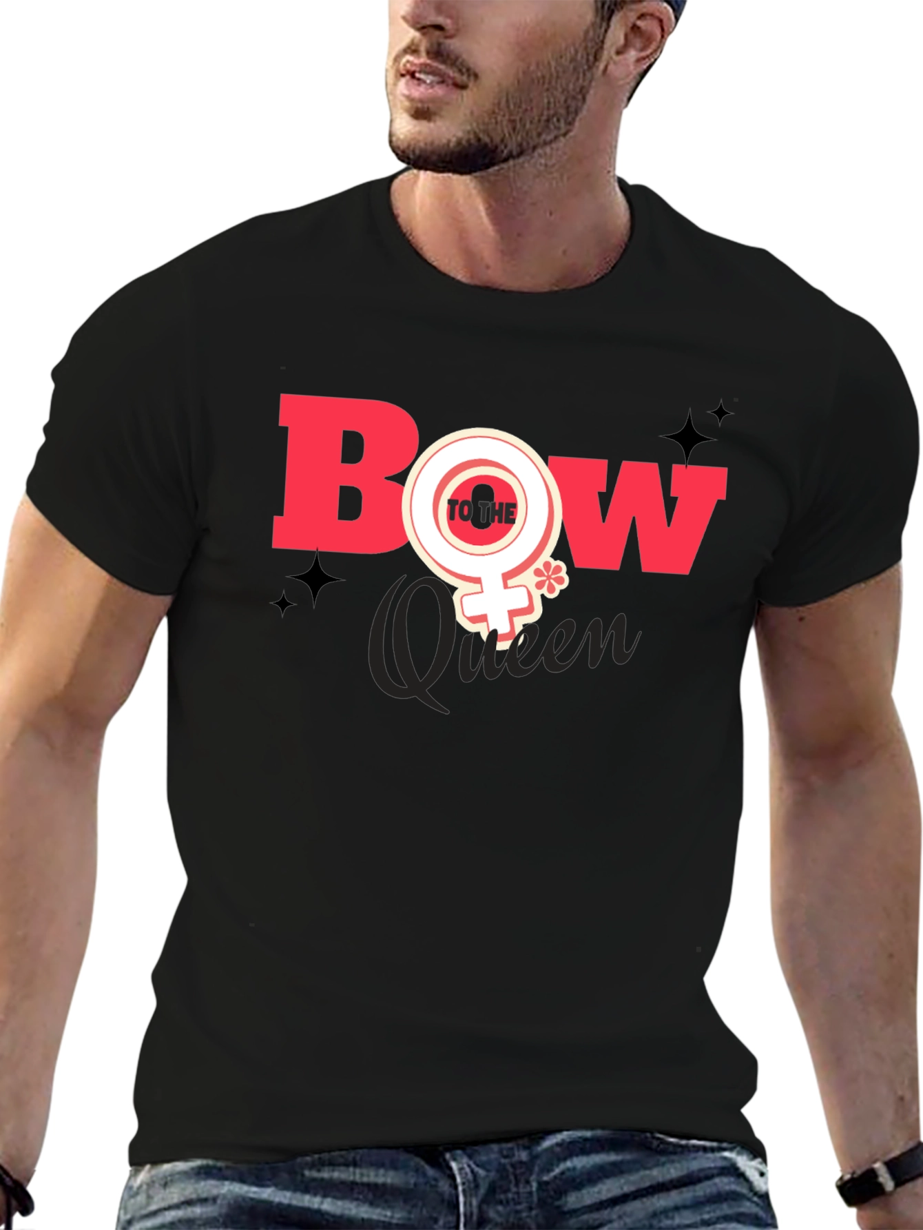 Black Bow To The Queen T-Shirt Black view 6