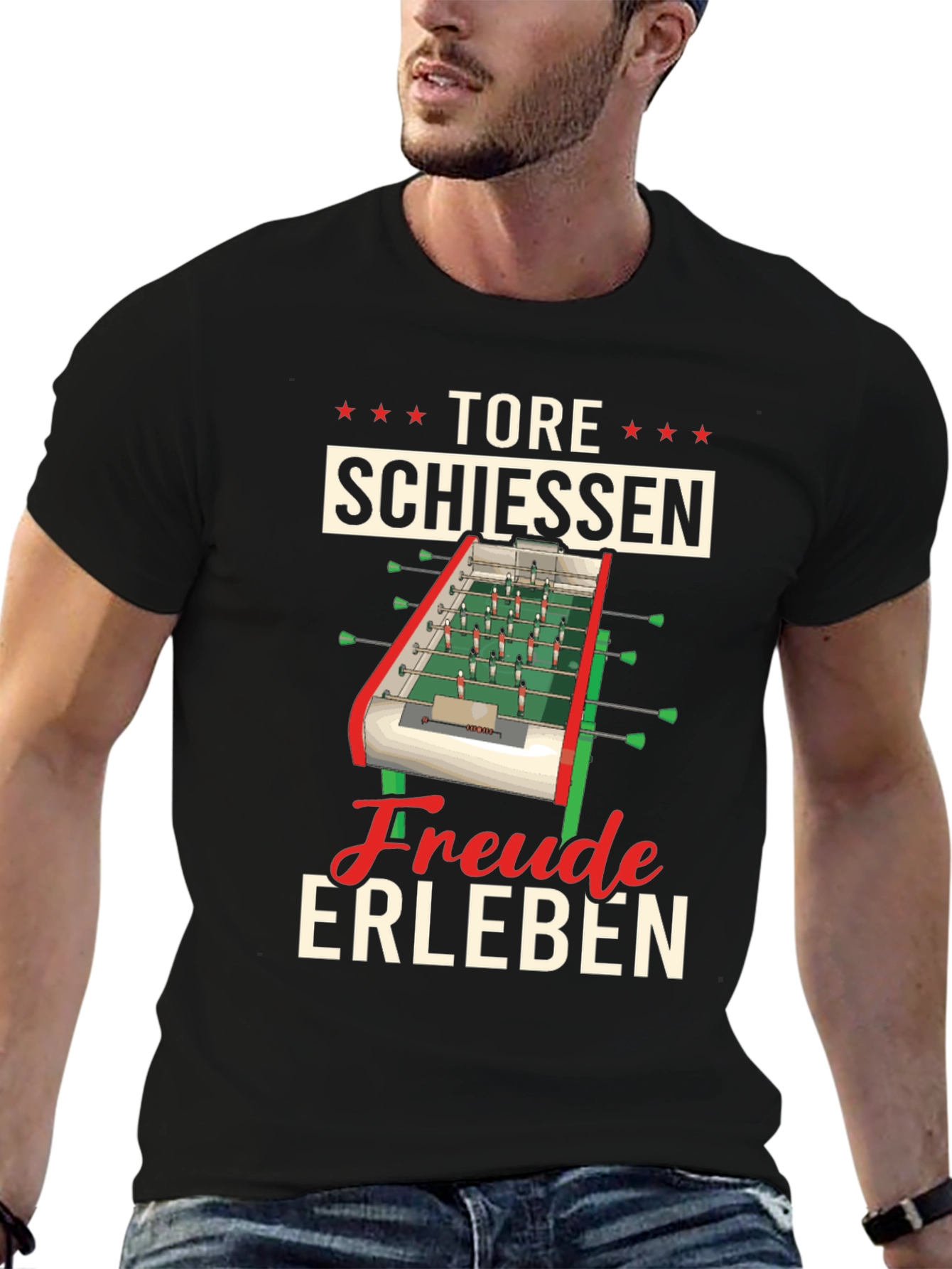 Black Tore Schiessen Foosball T-Shirt view 6