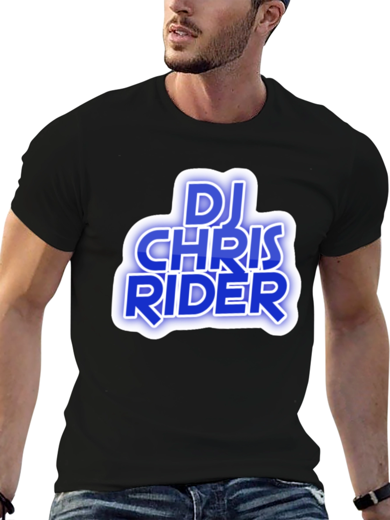 Black DJ Chris Rider T-Shirt - Cool Graphic Tee view 6