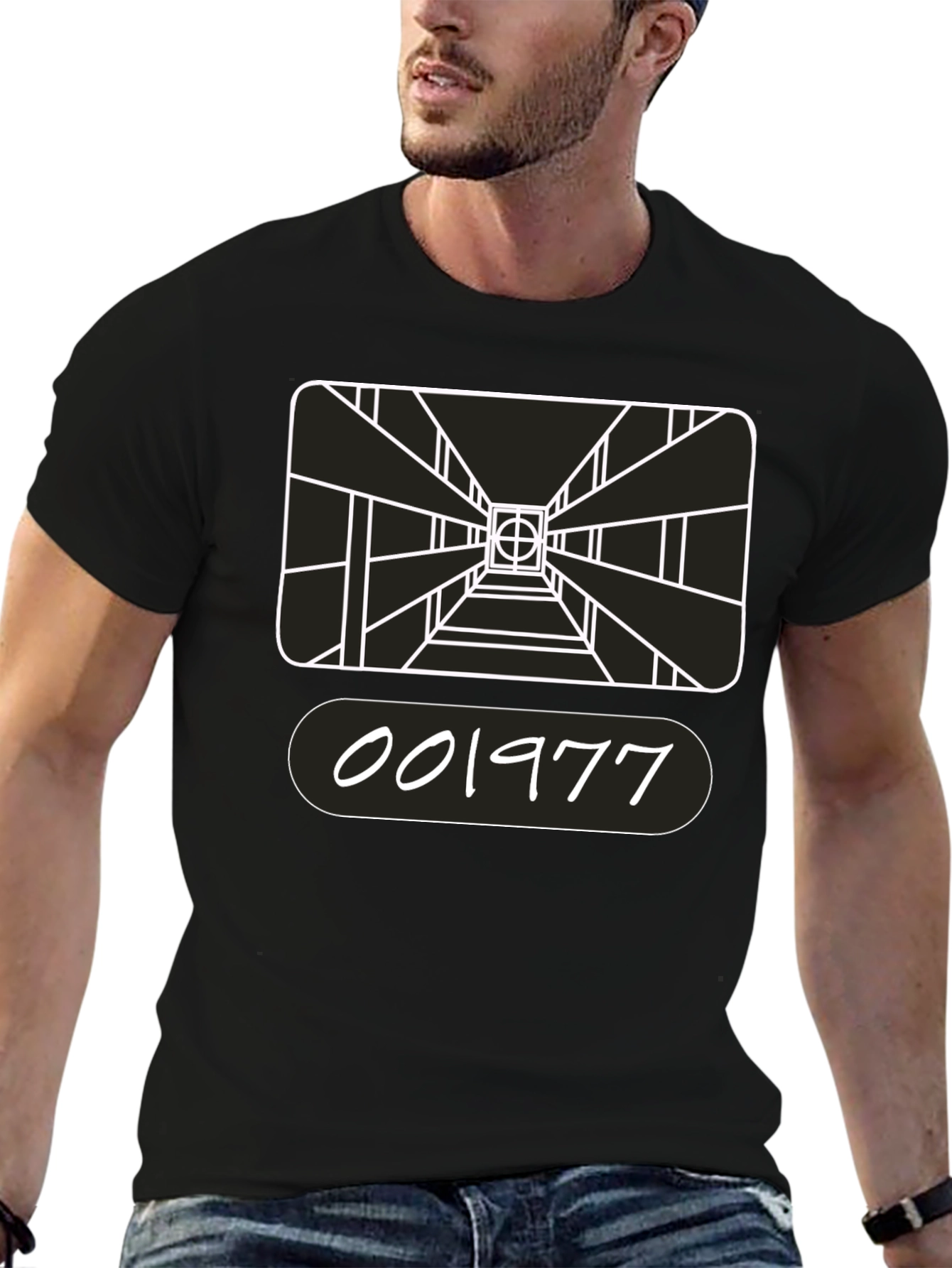 Black Retro Gaming T-Shirt - 001977 Design view 6