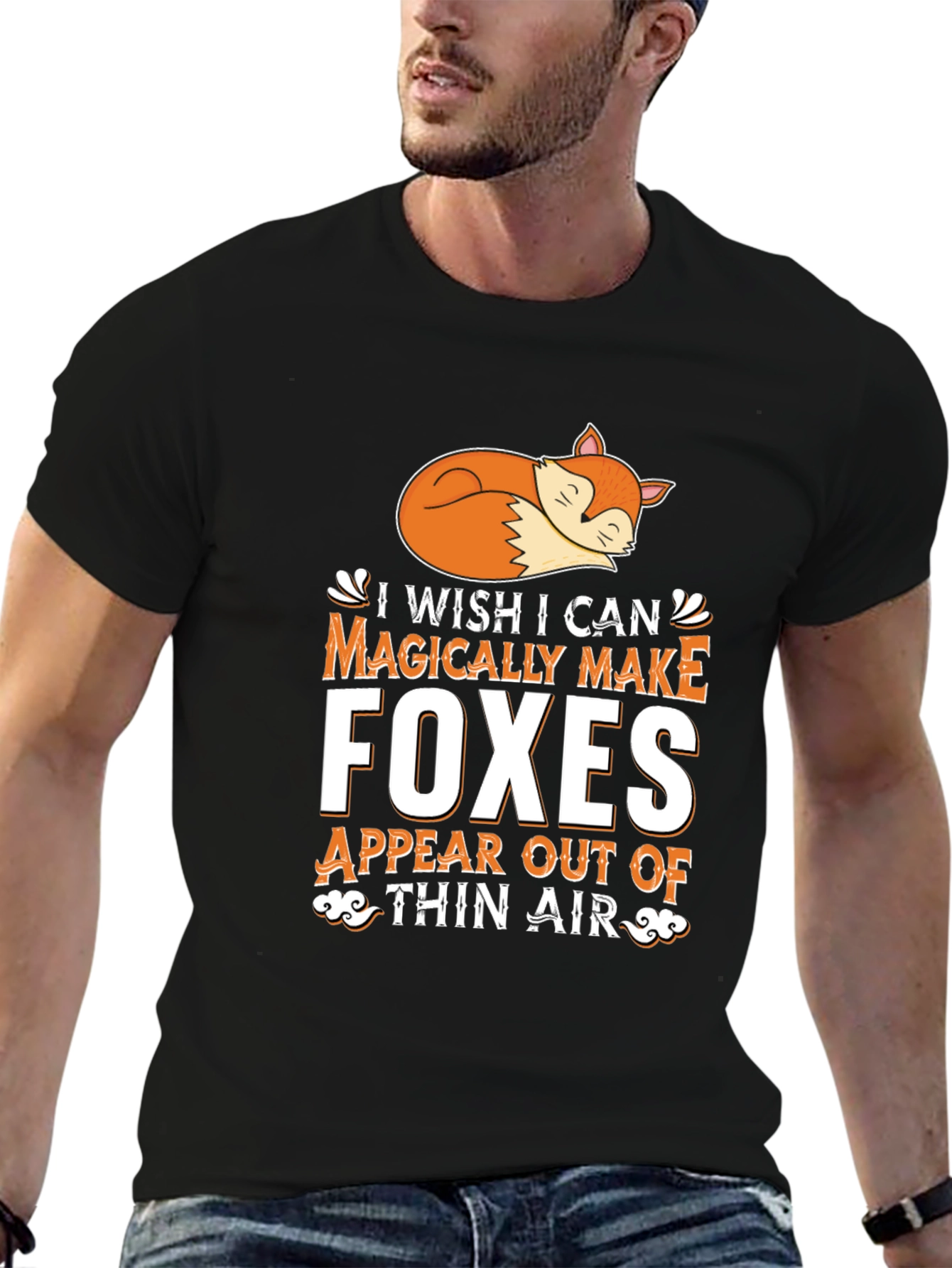 Black Magically Make Foxes Appear T-Shirt view 6