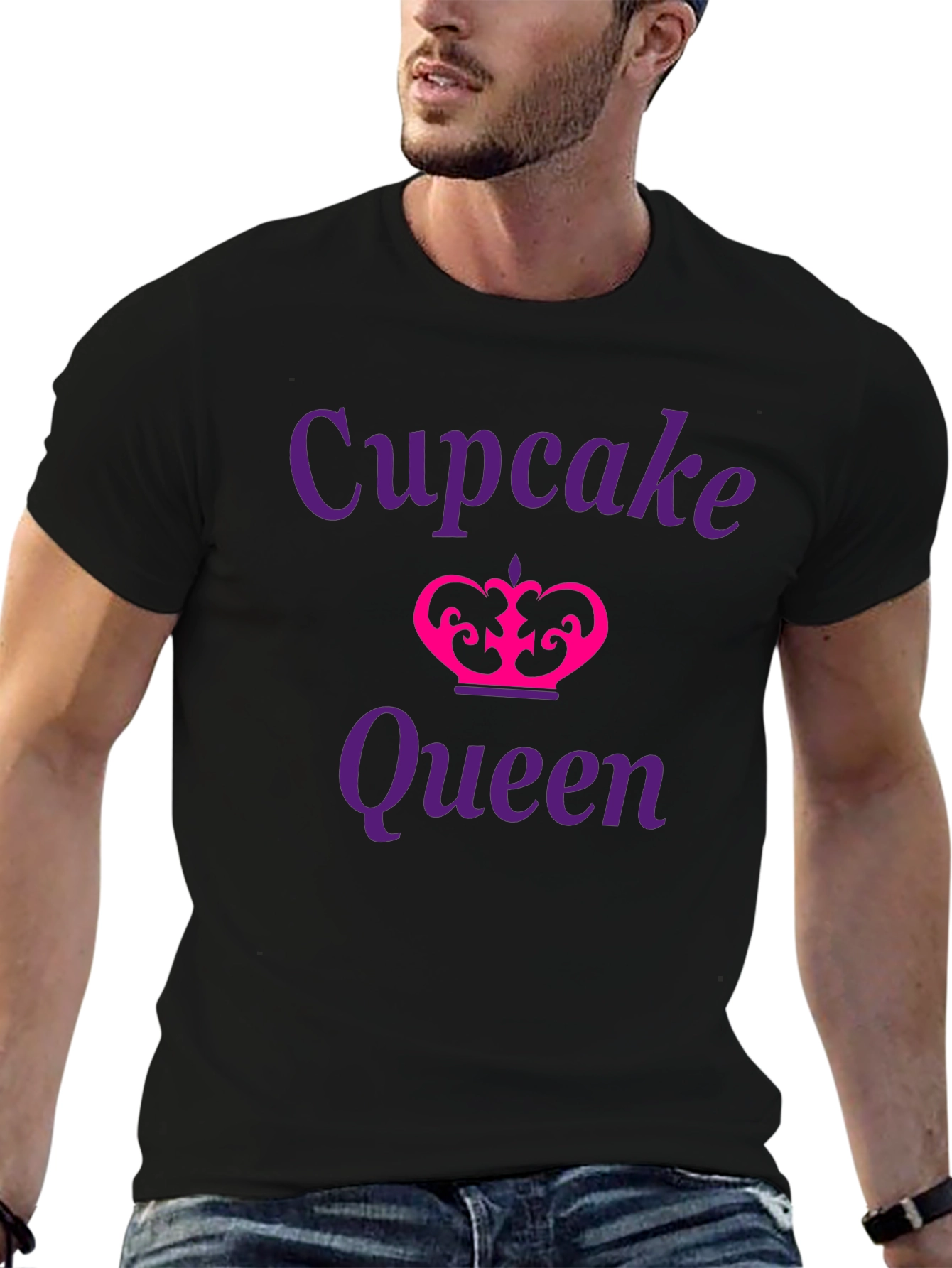 Black Cupcake Queen Graphic Tee - Fun & Stylish Casual Wear view 6