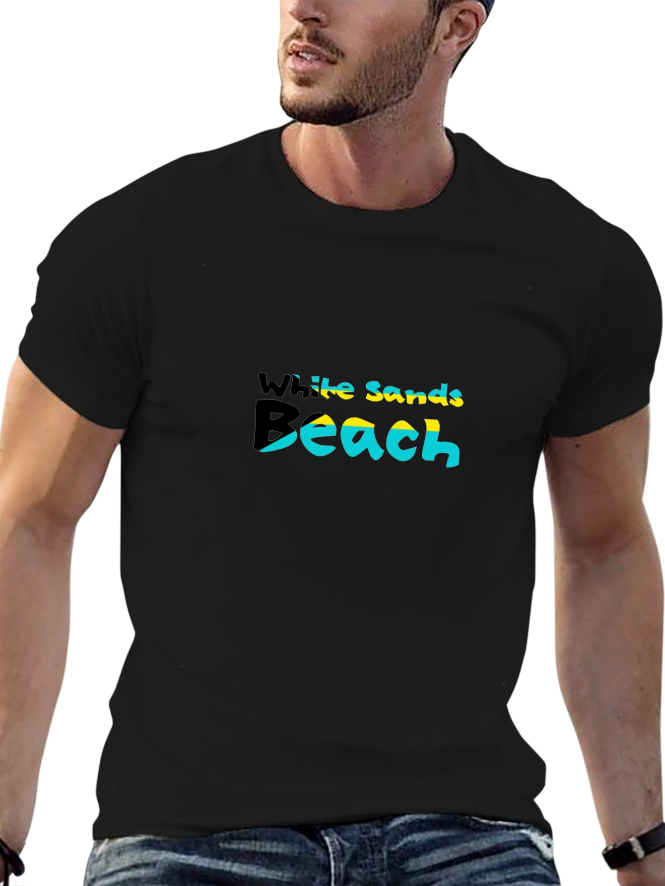 Black White Sands Beach T-Shirt - Summer Vacation Tee view 6