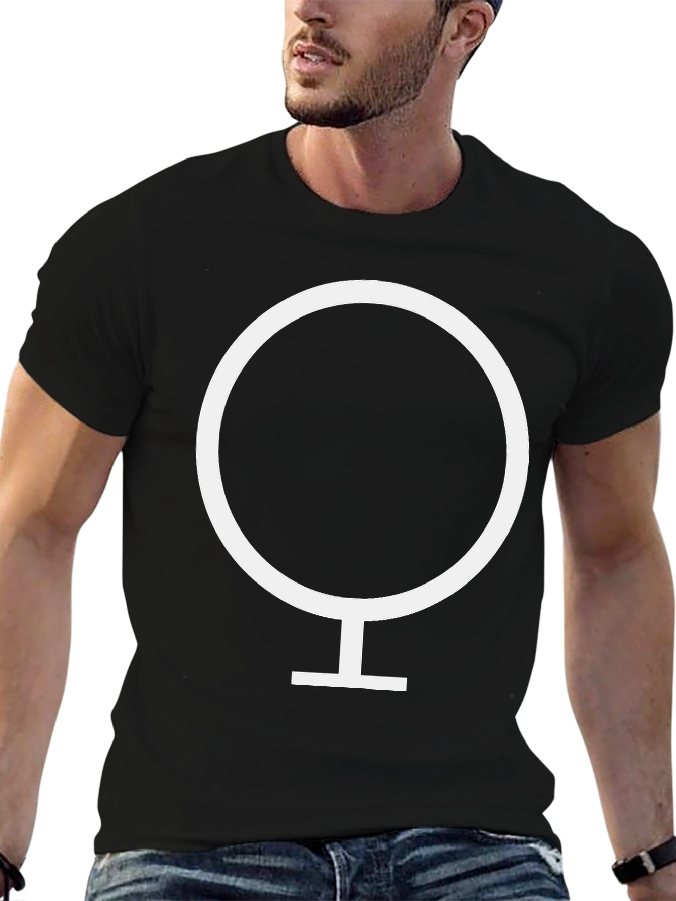Black Venus Symbol T-Shirt - Stylish & Comfortable Tee view 6