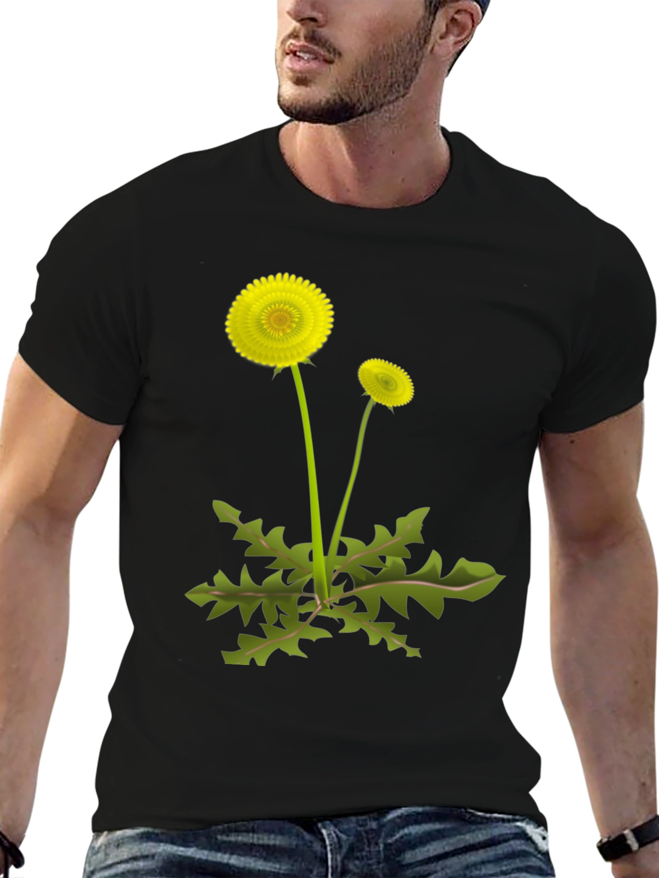 Black Dandelion Graphic Tee - Black view 6