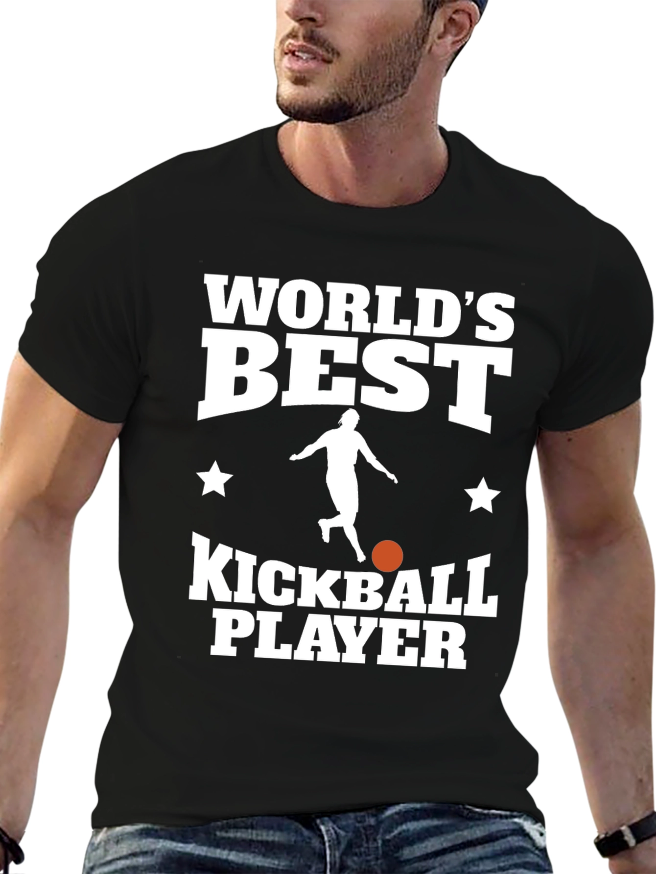 Black World's Best Kickball Player Graphic Tee view 6