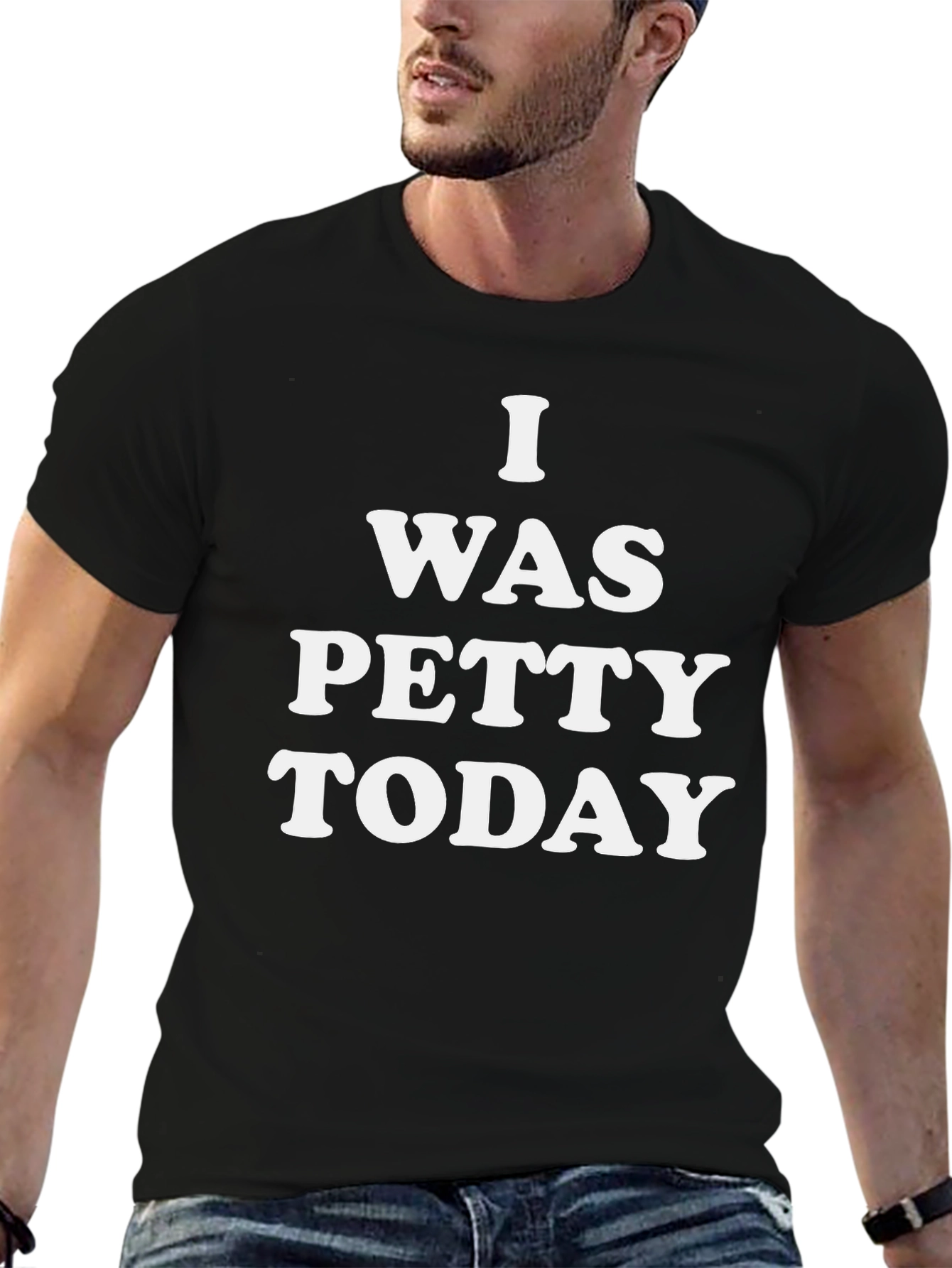 Black I Was Petty Today Graphic Tee view 6