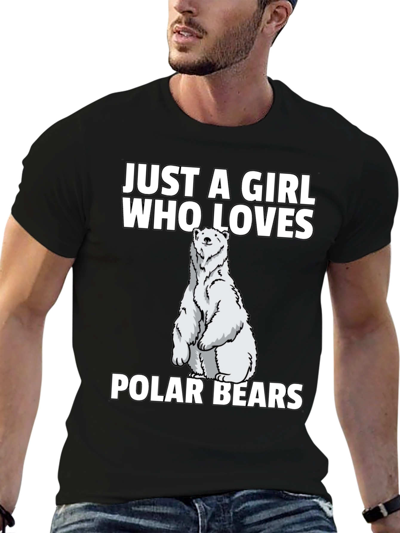 Black Girl Who Loves Polar Bears T-Shirt view 6