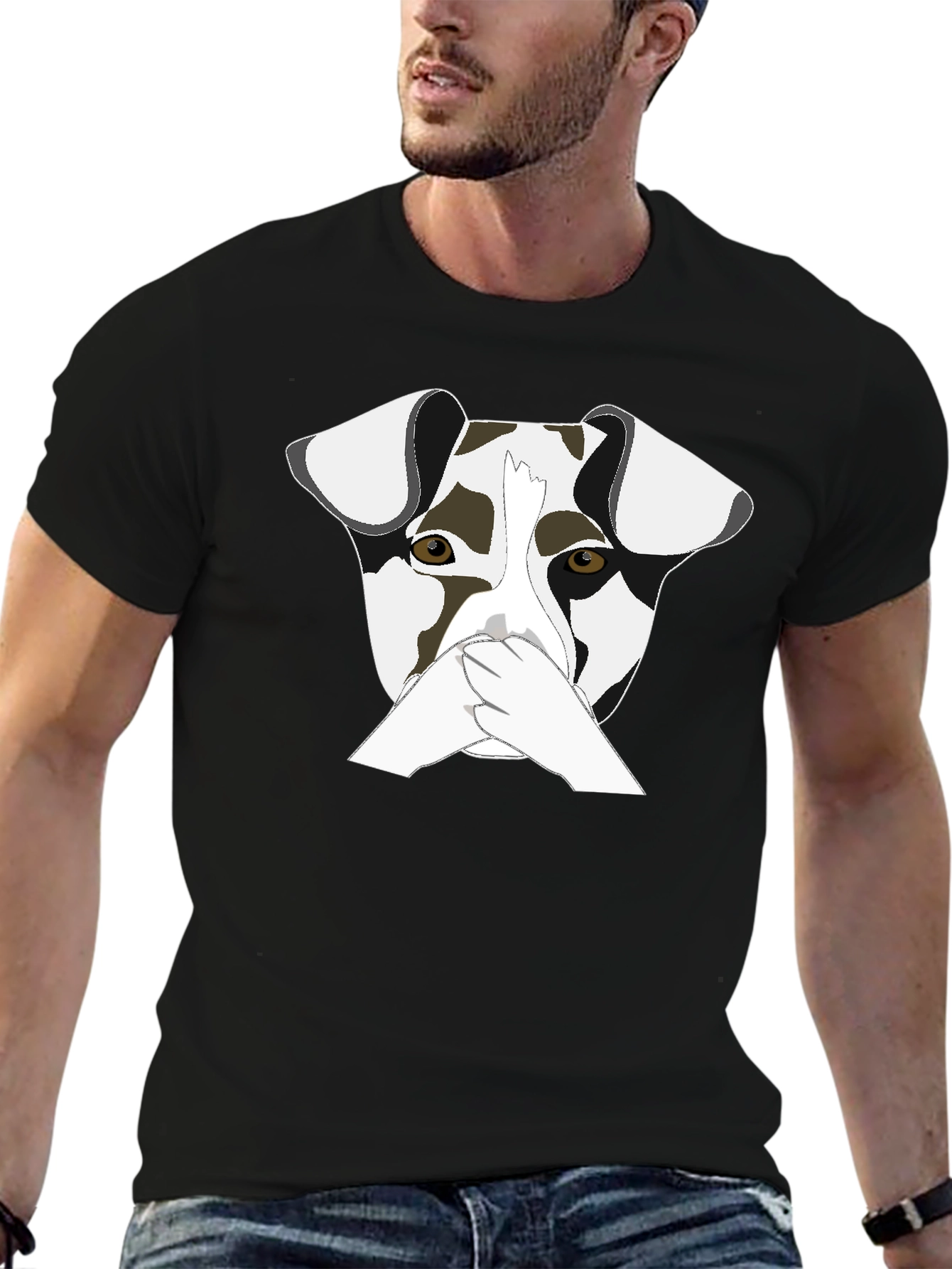 Black Dog Graphic Black T-Shirt view 6