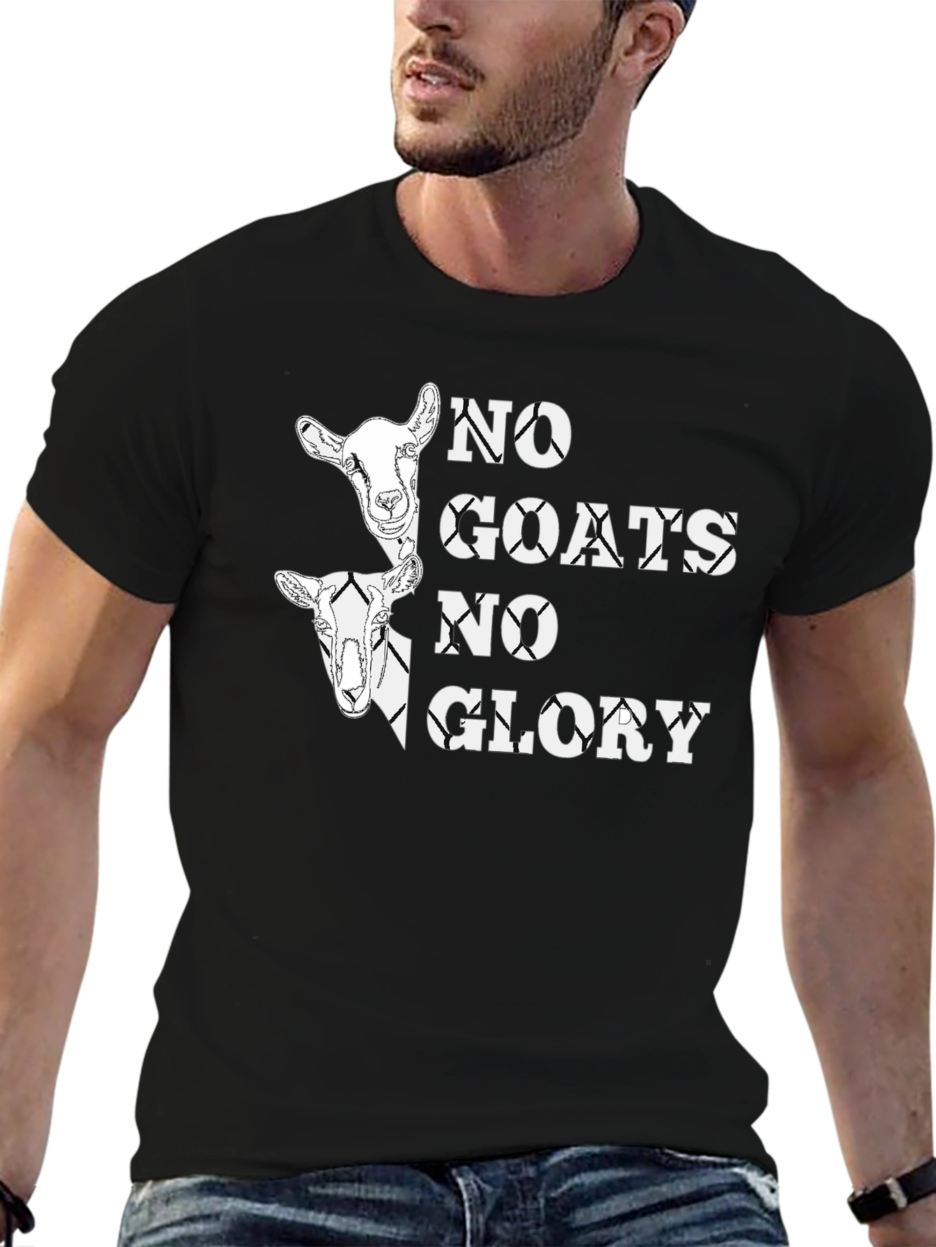 Black No Goats No Glory Graphic Tee view 6