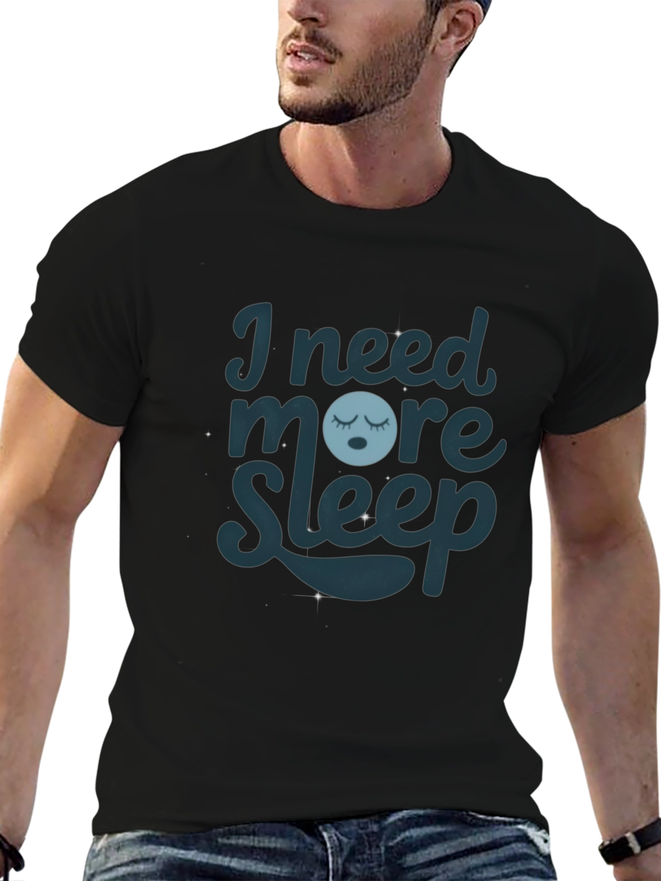 Black I Need More Sleep Graphic T-Shirt - Comfort Style view 6
