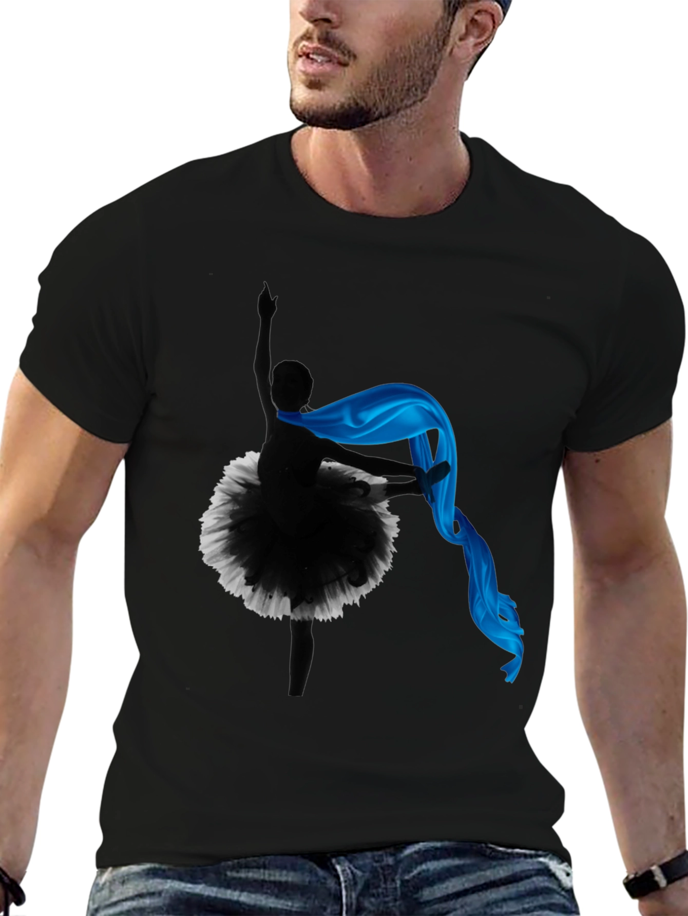 Black Ballerina Silhouette T-Shirt view 6
