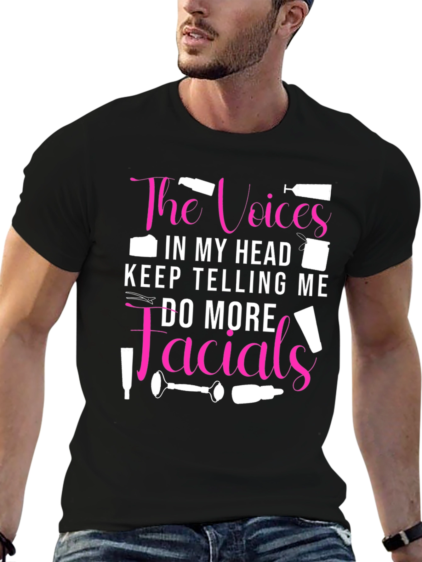 Voices in My Head Facials Graphic Tee - 6