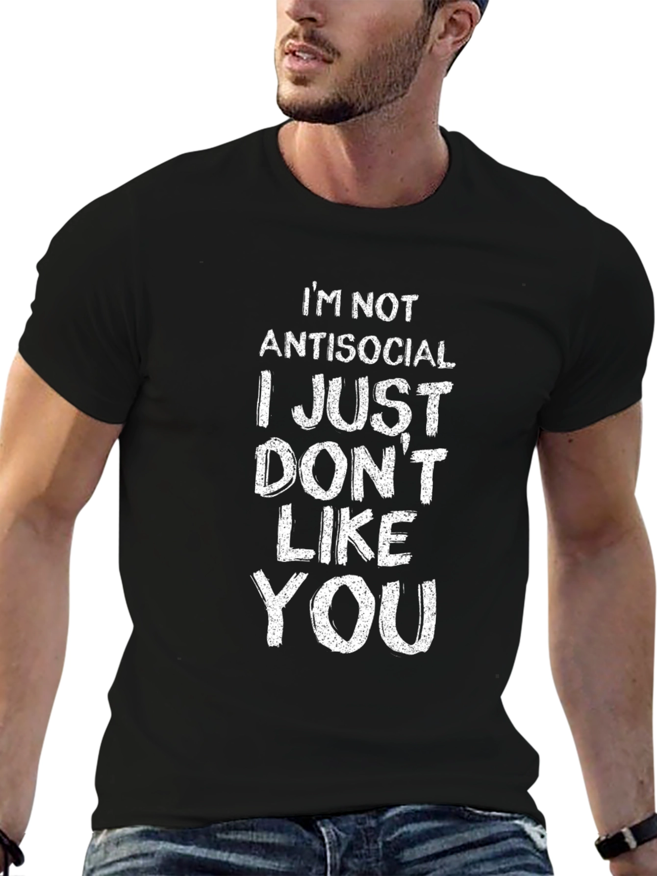 Black Antisocial Humor T-Shirt - Sarcastic Novelty Tee view 6