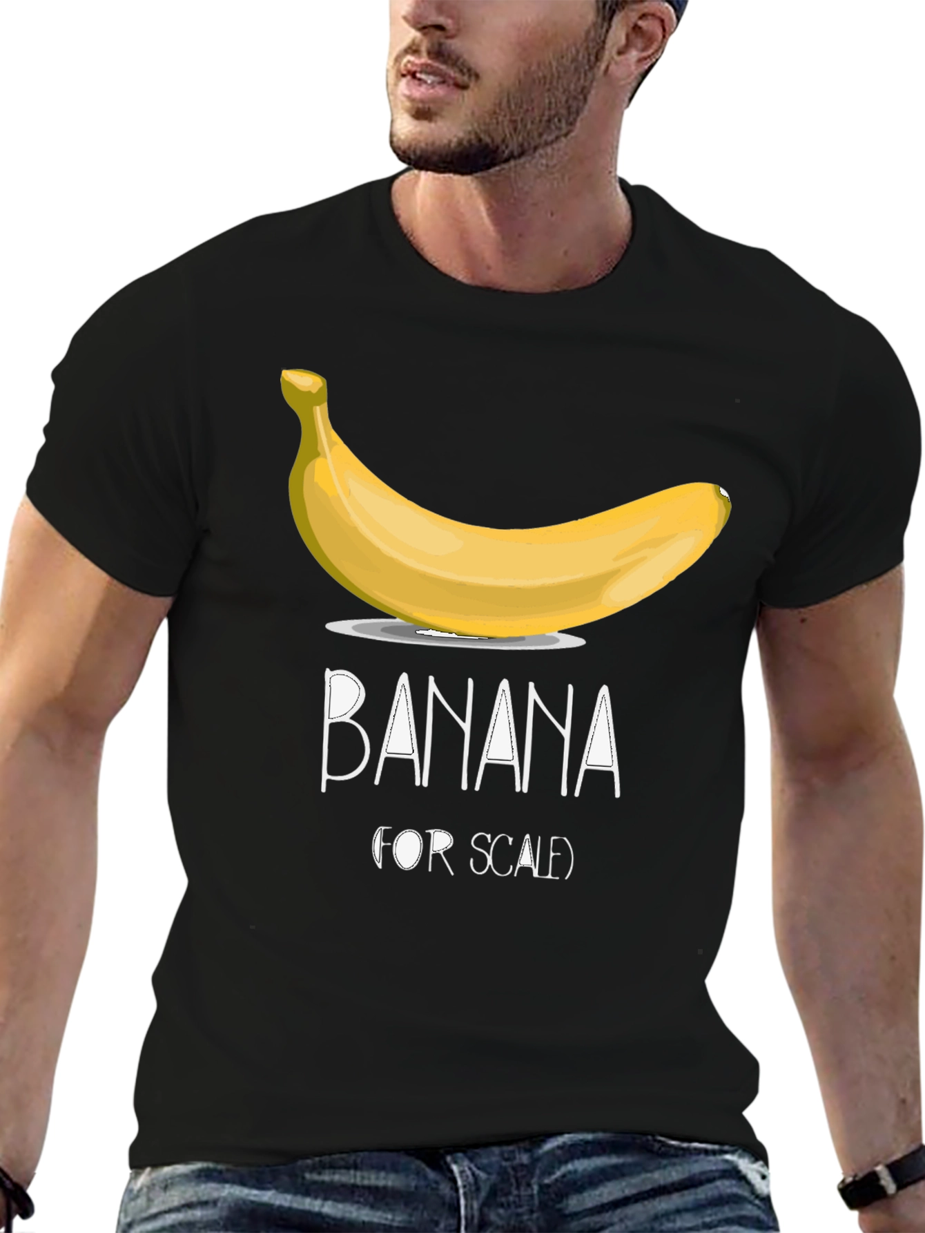 Black Banana For Scale Men's Graphic T-Shirt view 6