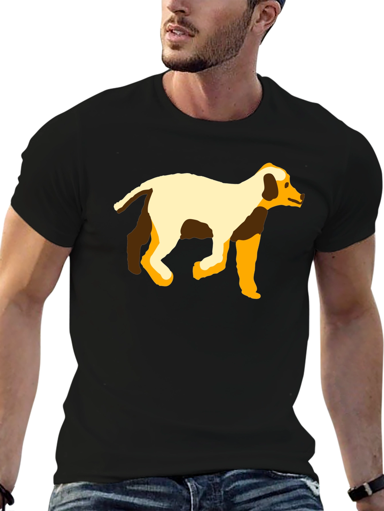 Black Dog Graphic Black T-Shirt view 6