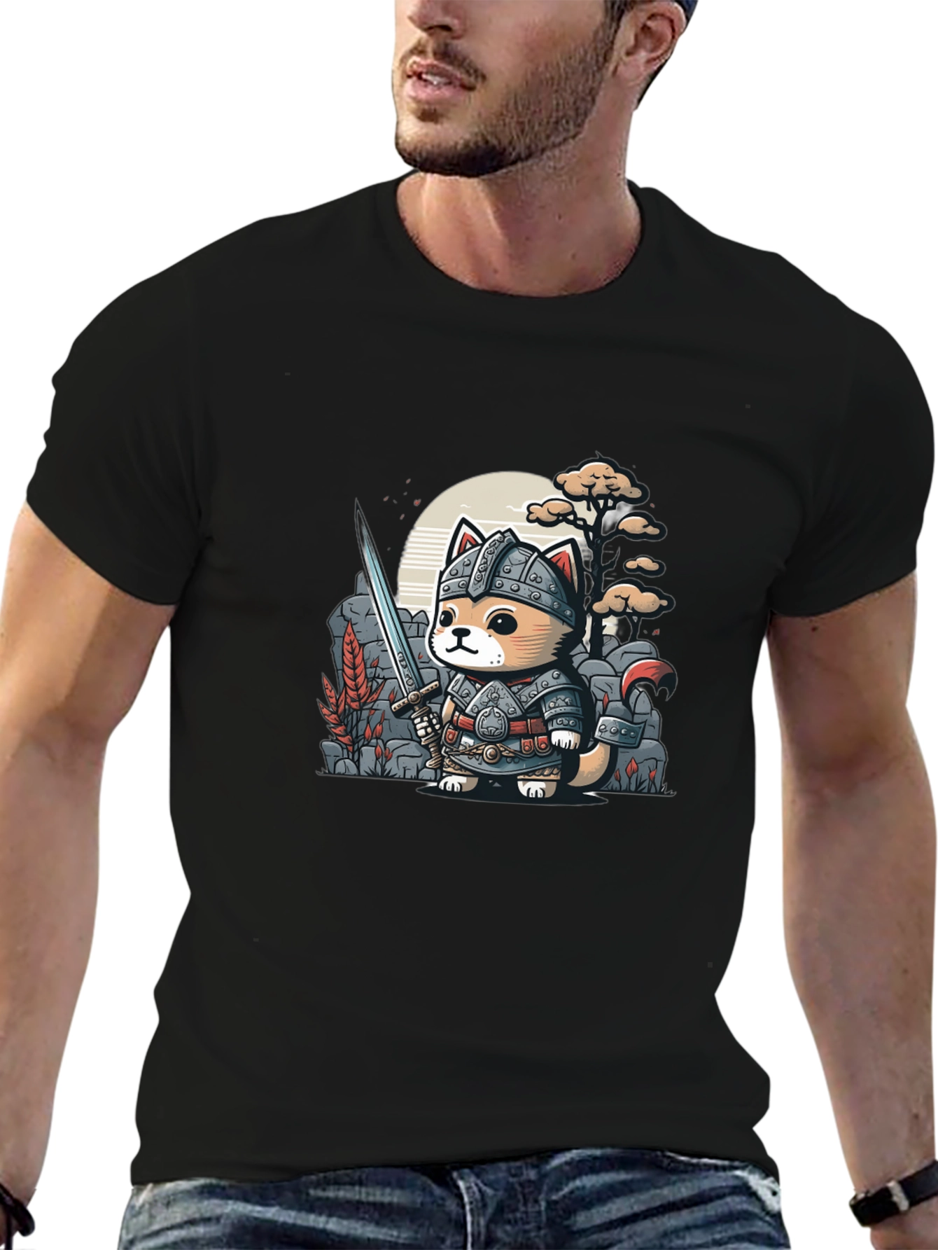 Black Warrior Cat T-Shirt view 6