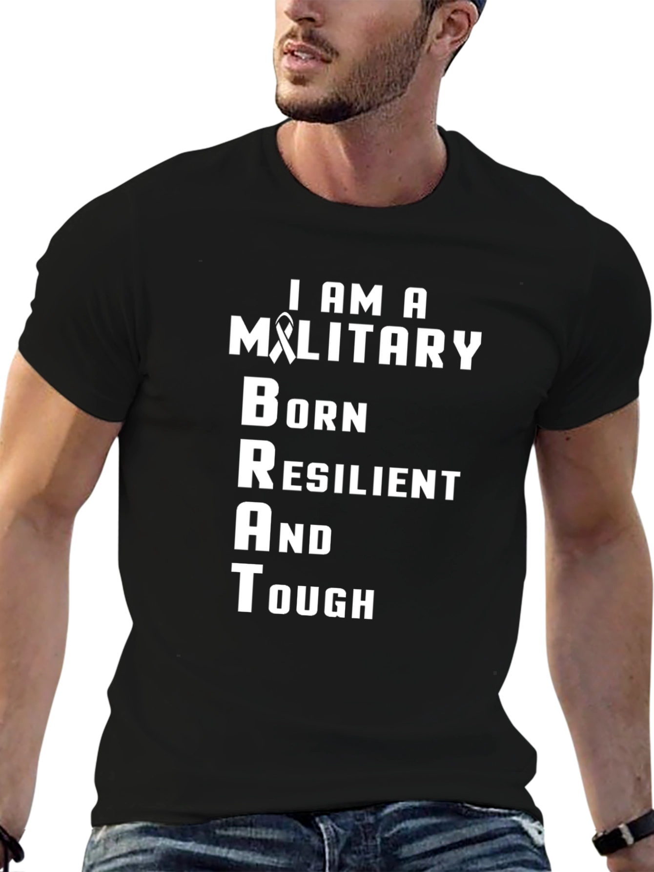 Military Brat T-Shirt - Born Resilient & Tough - 6