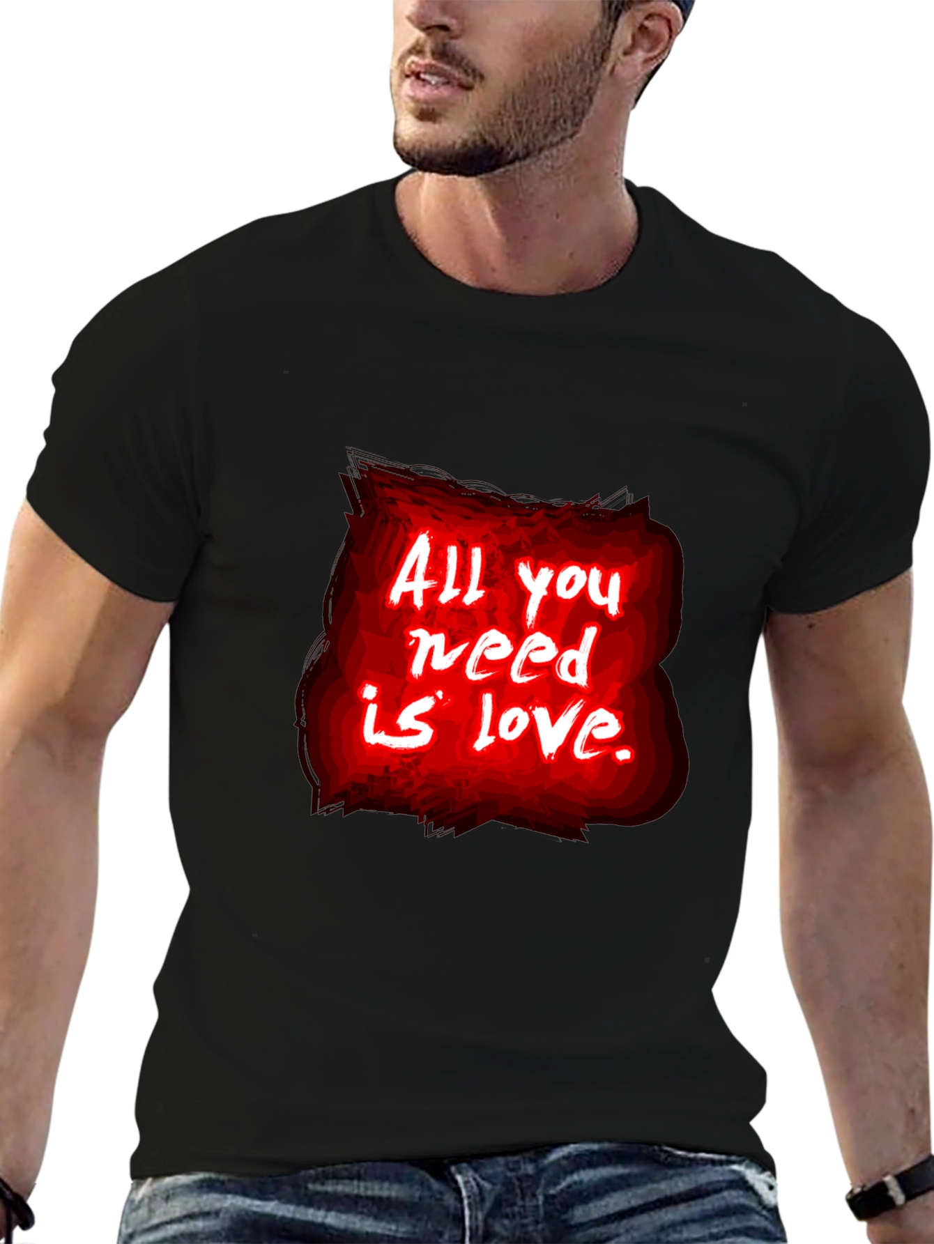 Black Love Graphic T-Shirt - All You Need Is Love view 6