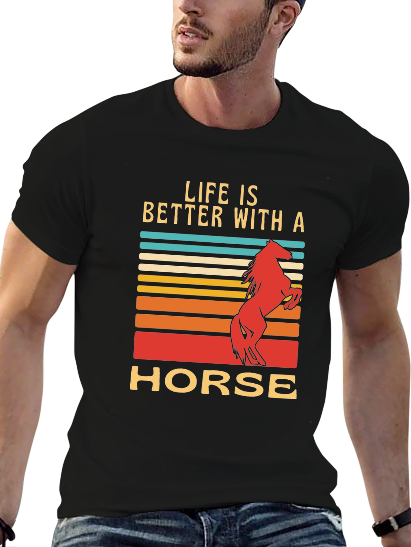Black Life is Better with a Horse T-Shirt view 6