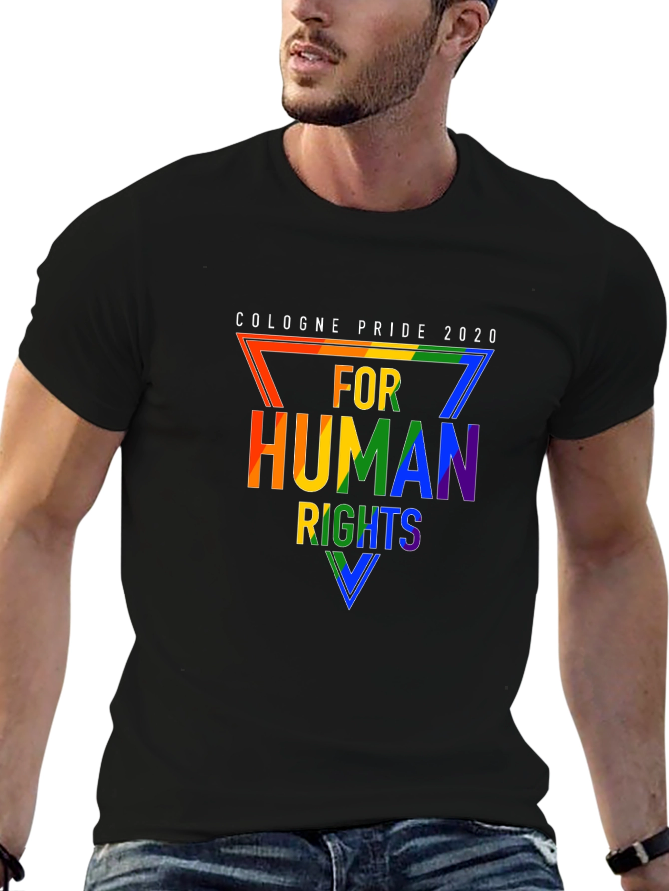 Black Cologne Pride 2020 Human Rights T-Shirt view 6