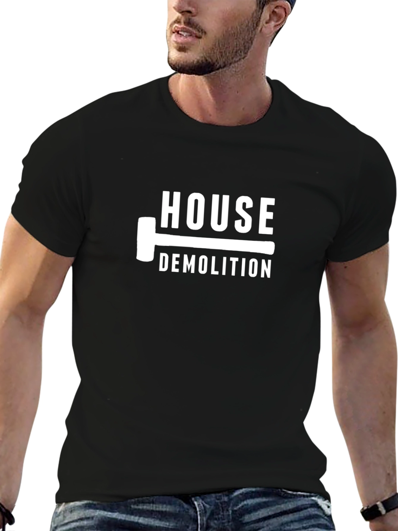 Black House Demolition Graphic Tee - Black view 6