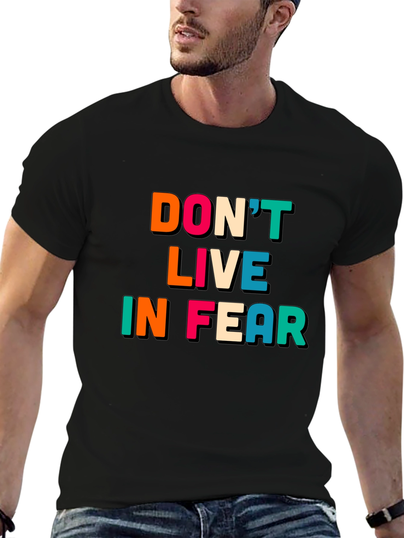 Black Don't Live In Fear Graphic Tee view 6