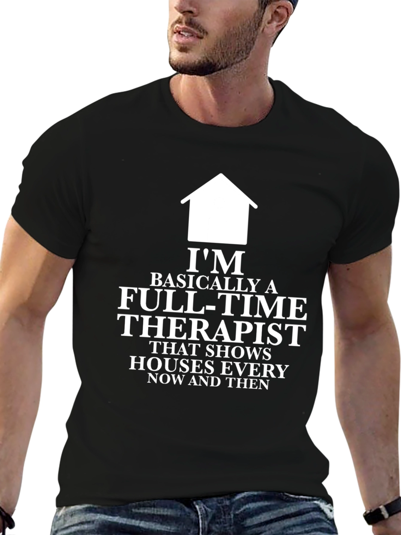 Black Realtor Therapist T-Shirt - Real Estate Agent Humor view 6