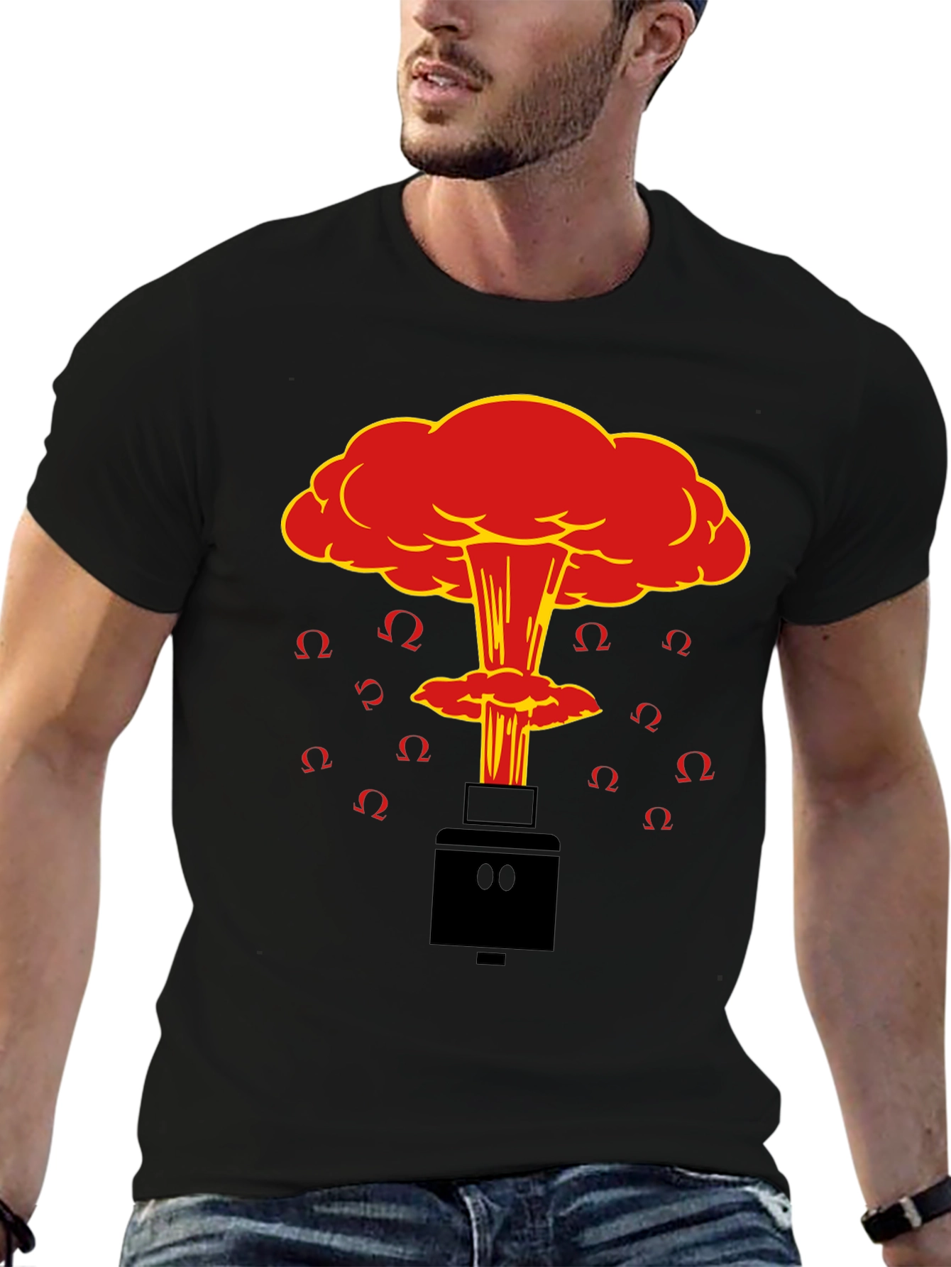 Black Atomic Vape Black T-Shirt view 6