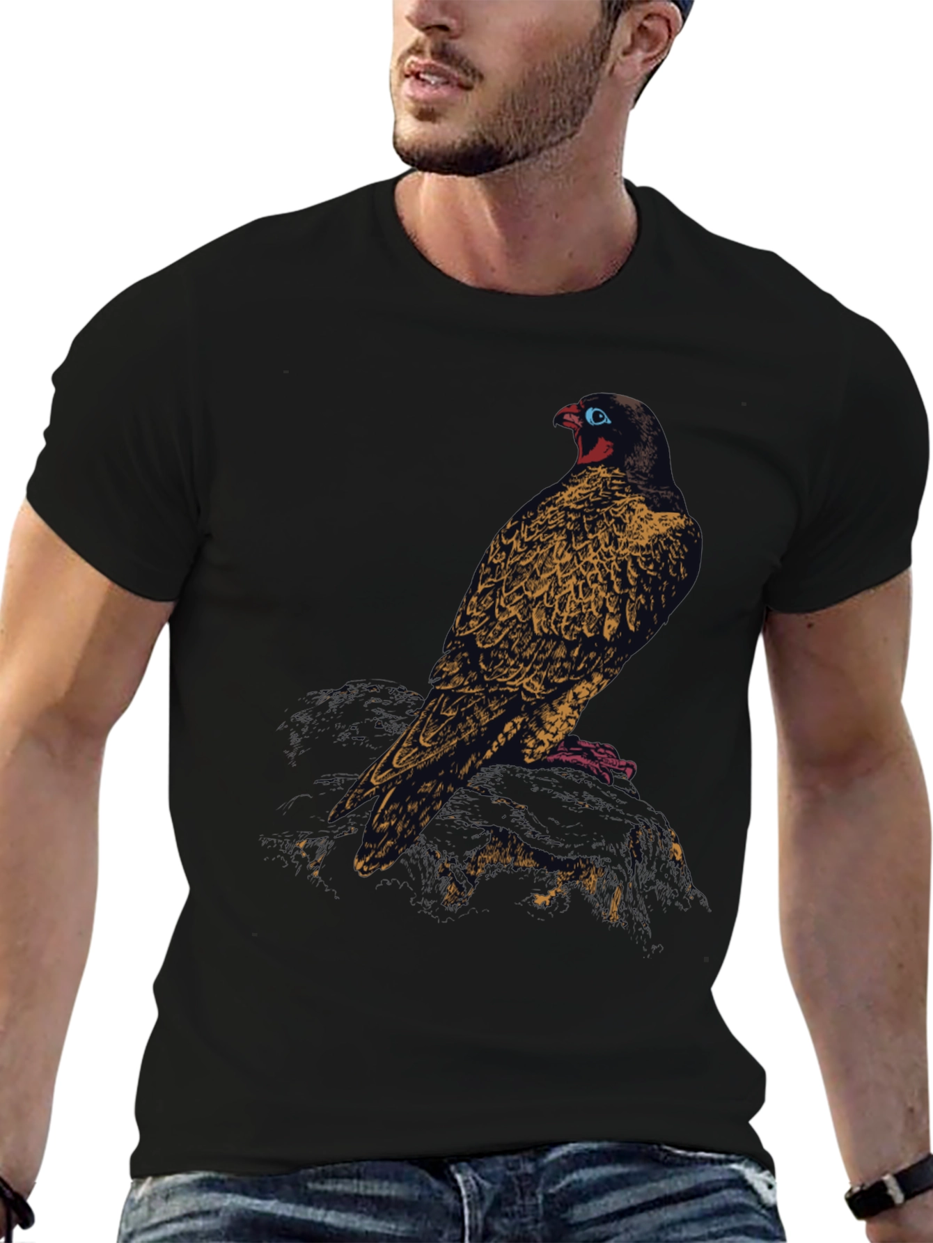 Black Raven Graphic Black T-Shirt view 6