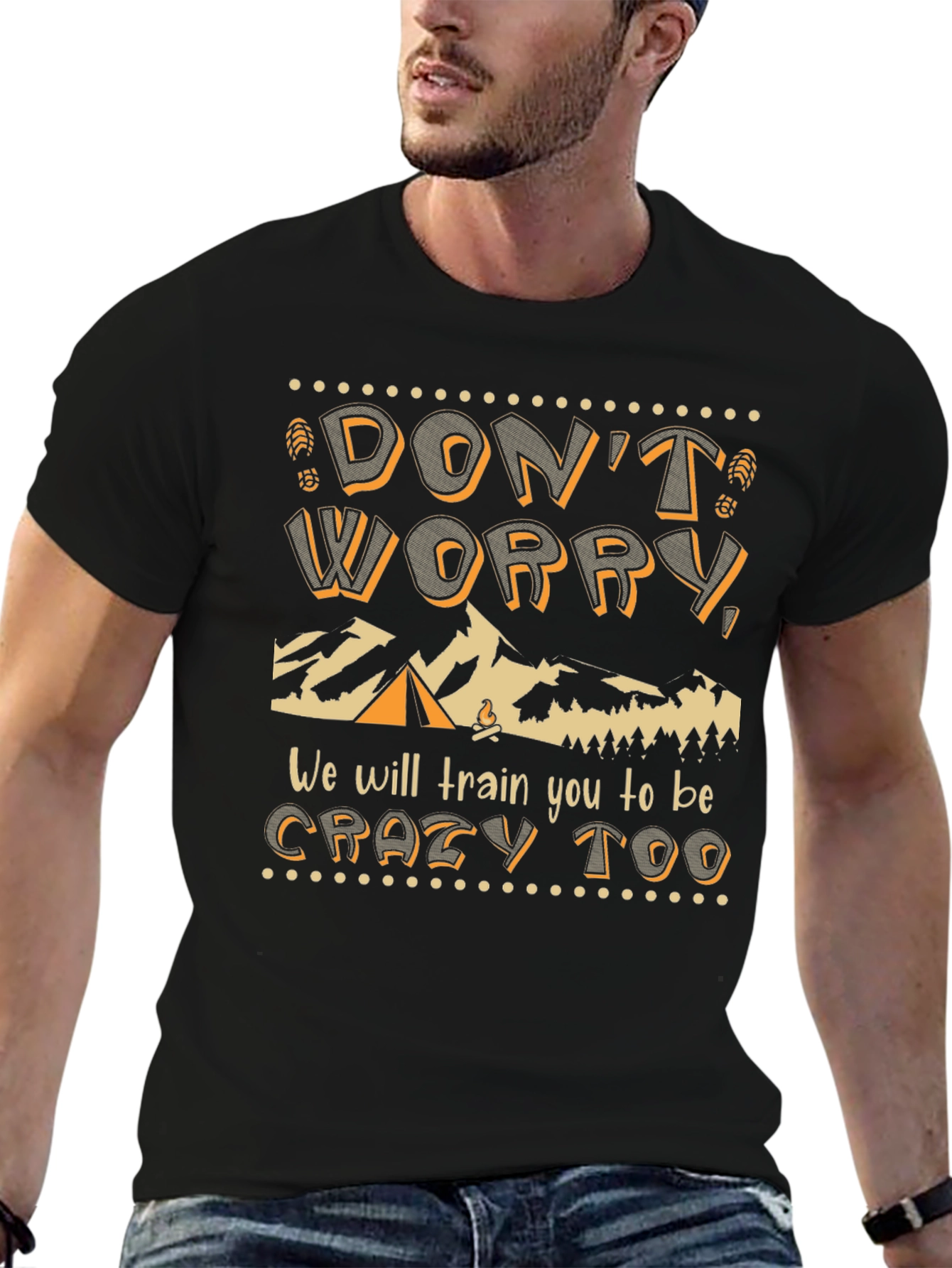 Black Don't Worry We Will Train You Too T-Shirt view 6