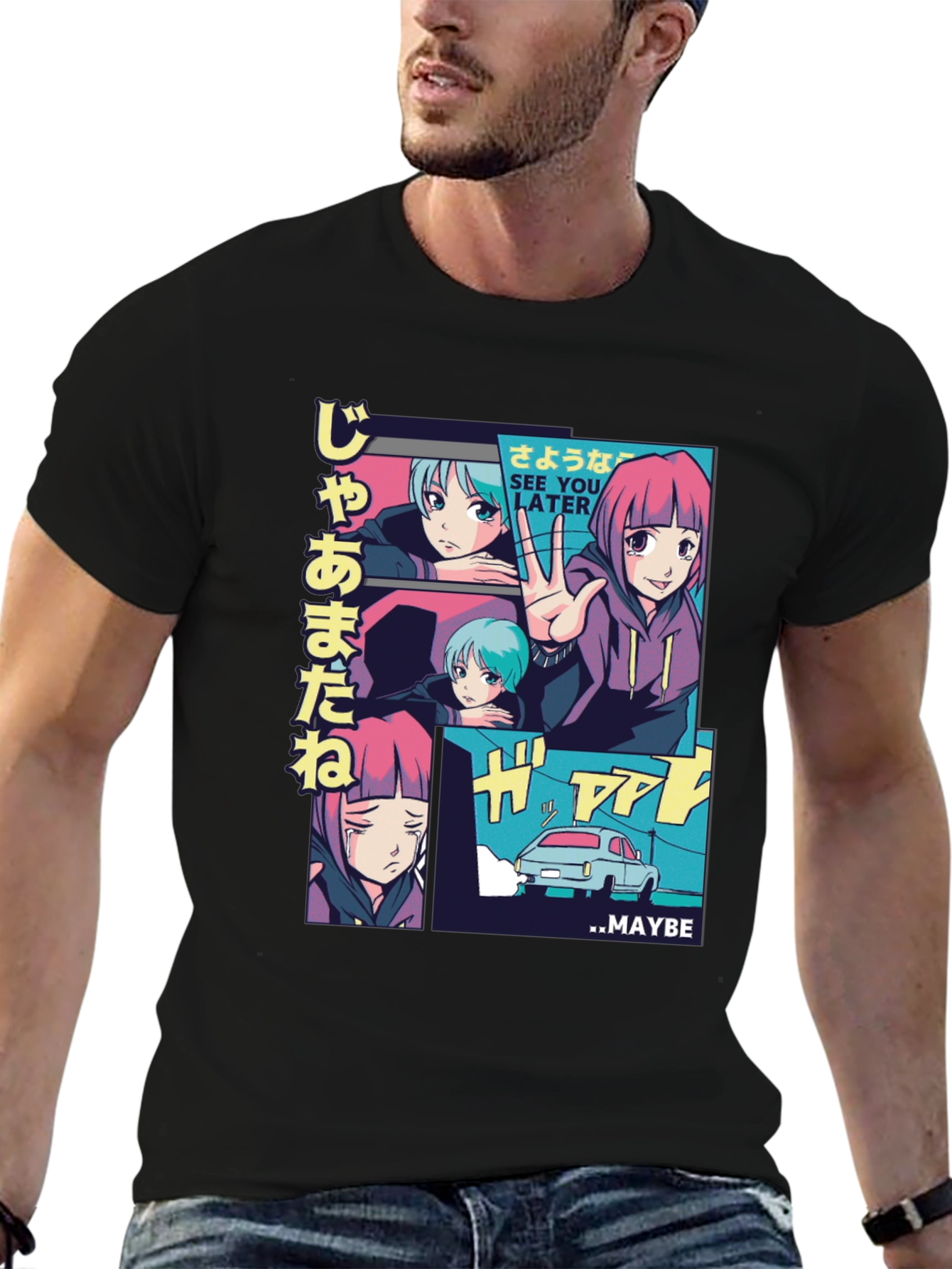 Anime Manga Style Graphic Tee - 6