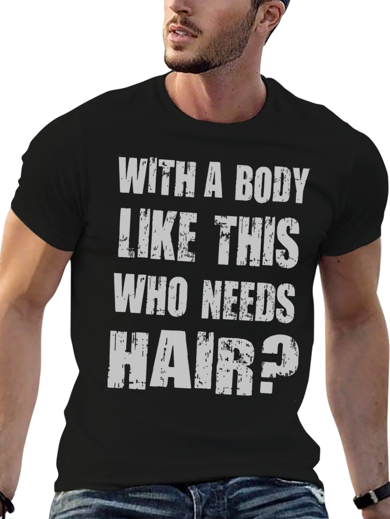 Black Funny Body Like This Men's T-Shirt view 6