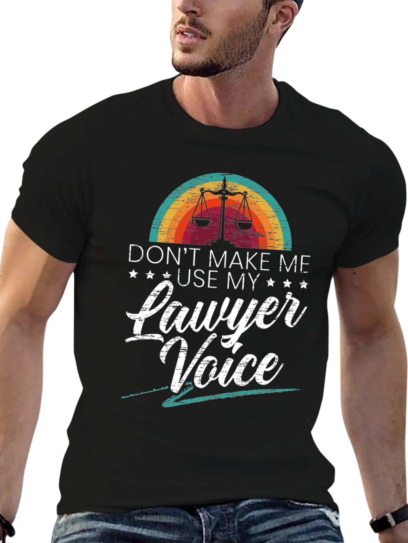 Black Lawyer Voice T-Shirt - Attorney Gift view 6
