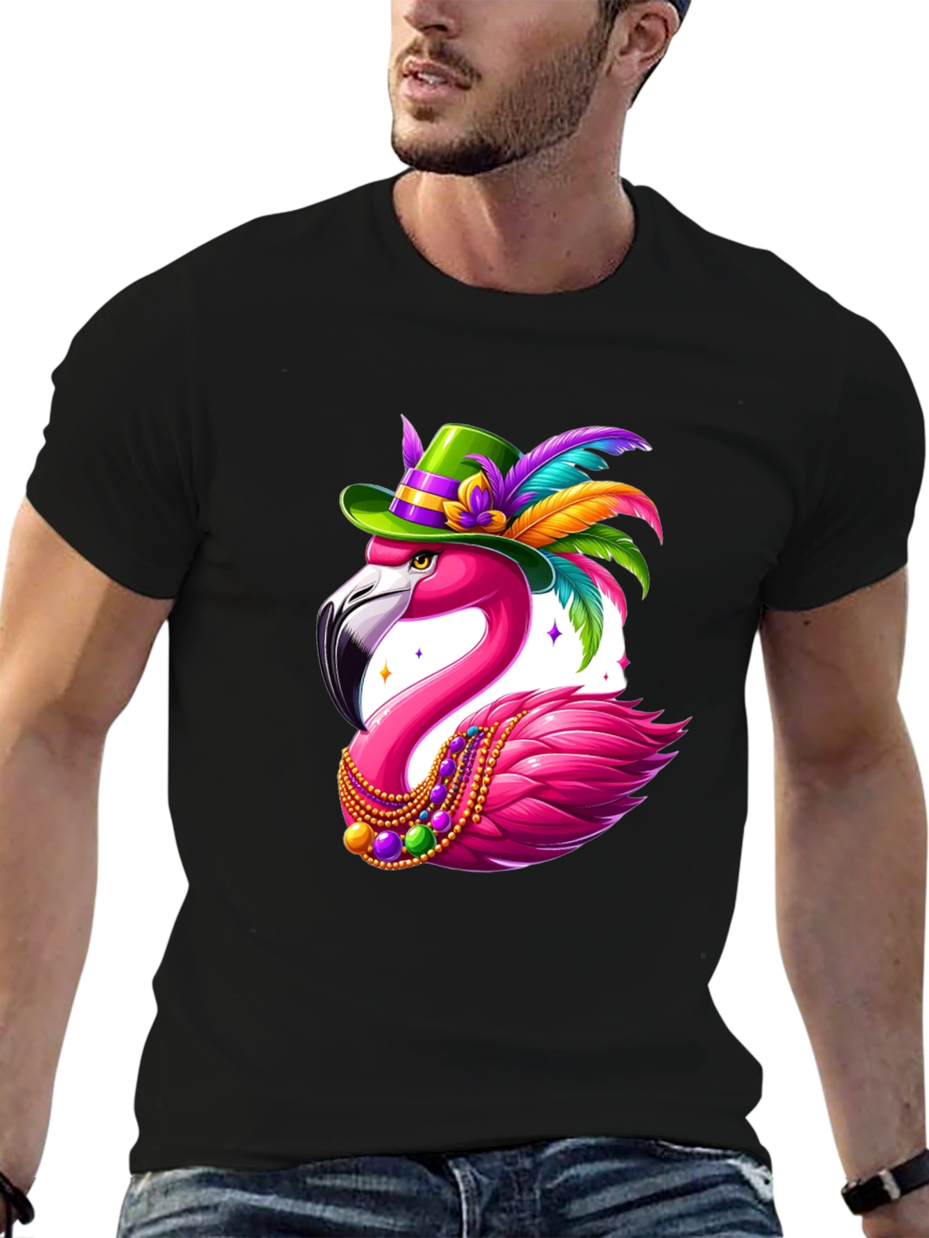 Festive Flamingo Graphic Tee - 6