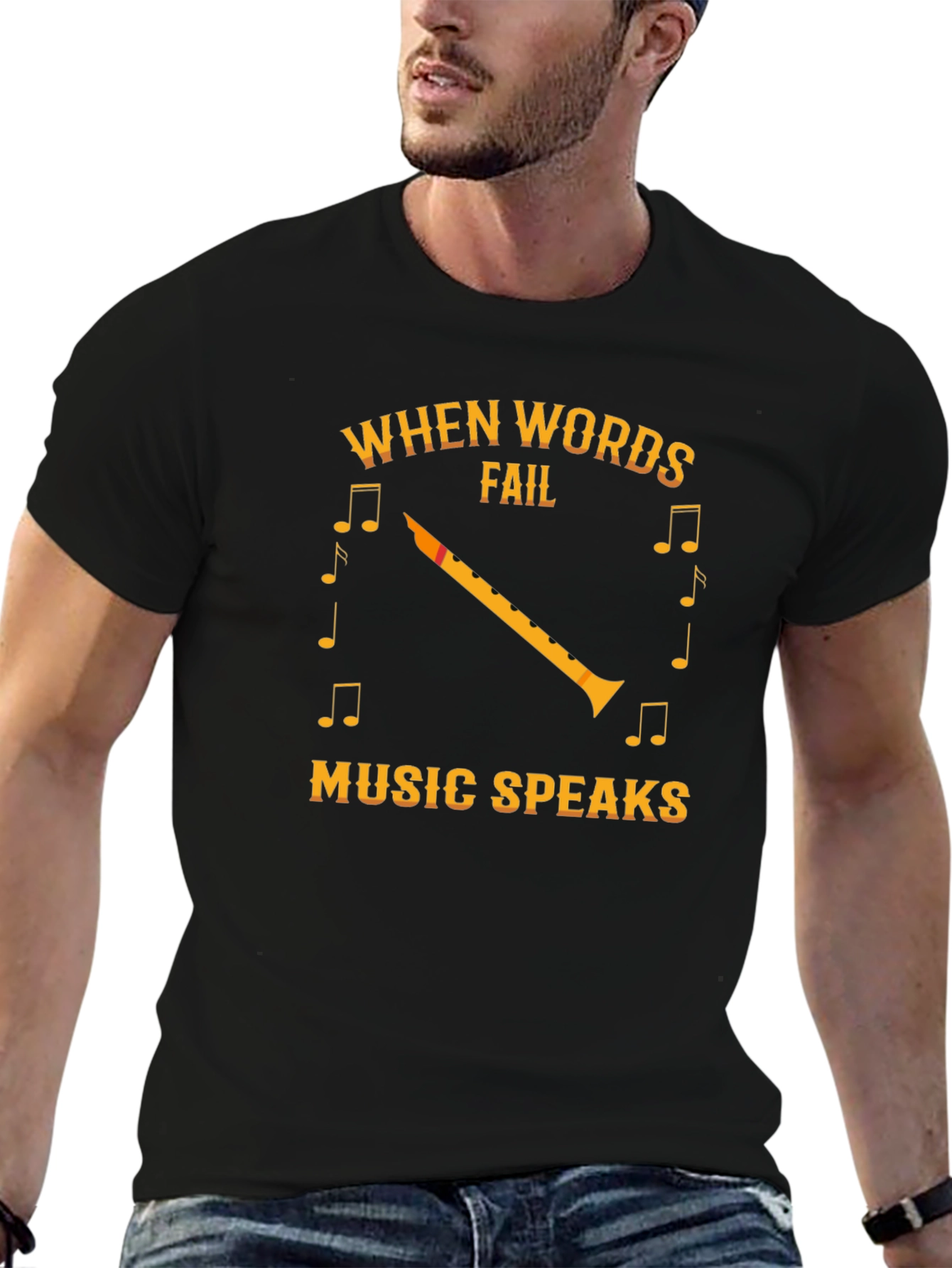 Black Music Speaks Graphic T-Shirt view 6