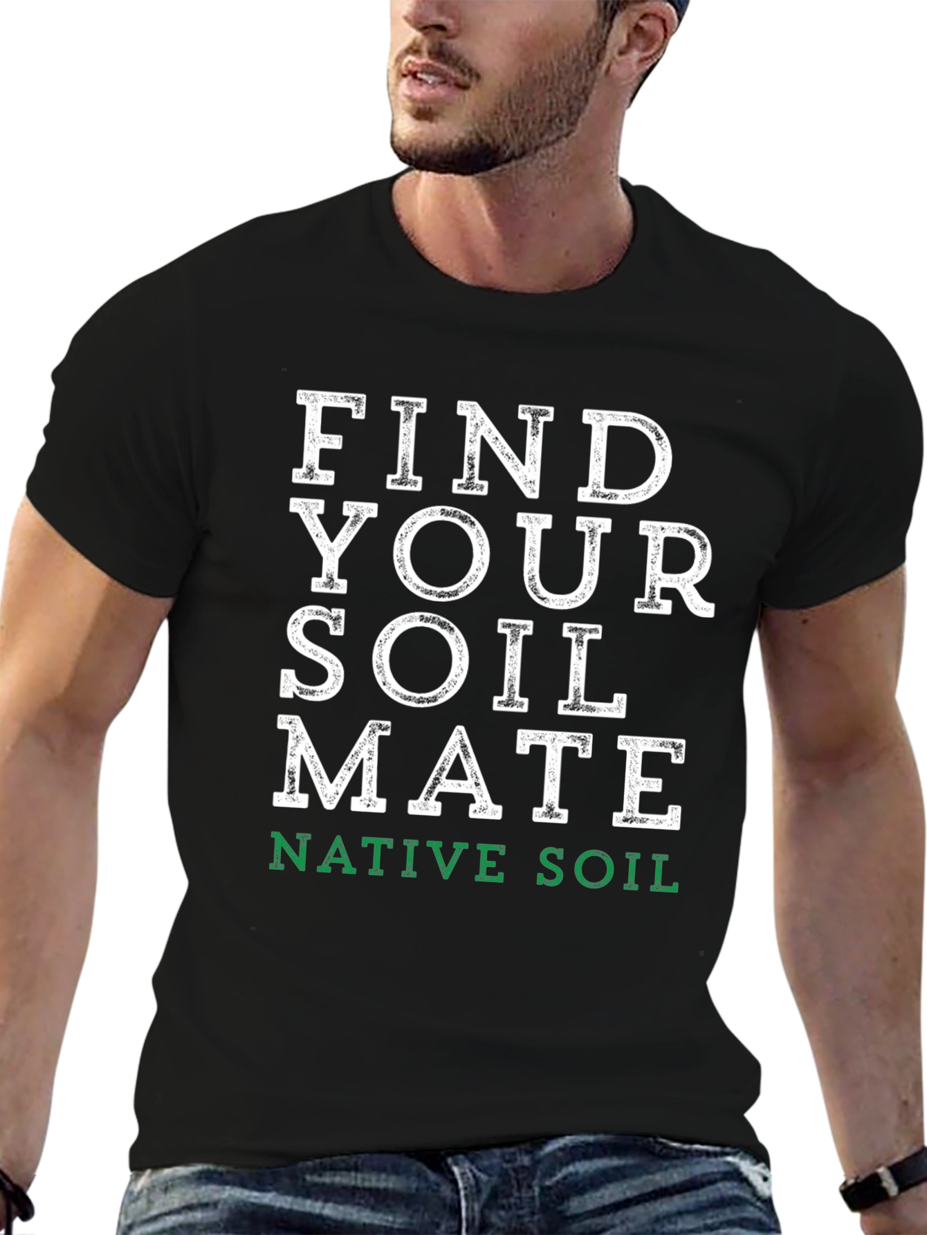 Black Find Your Soil Mate T-Shirt - Native Soil view 6