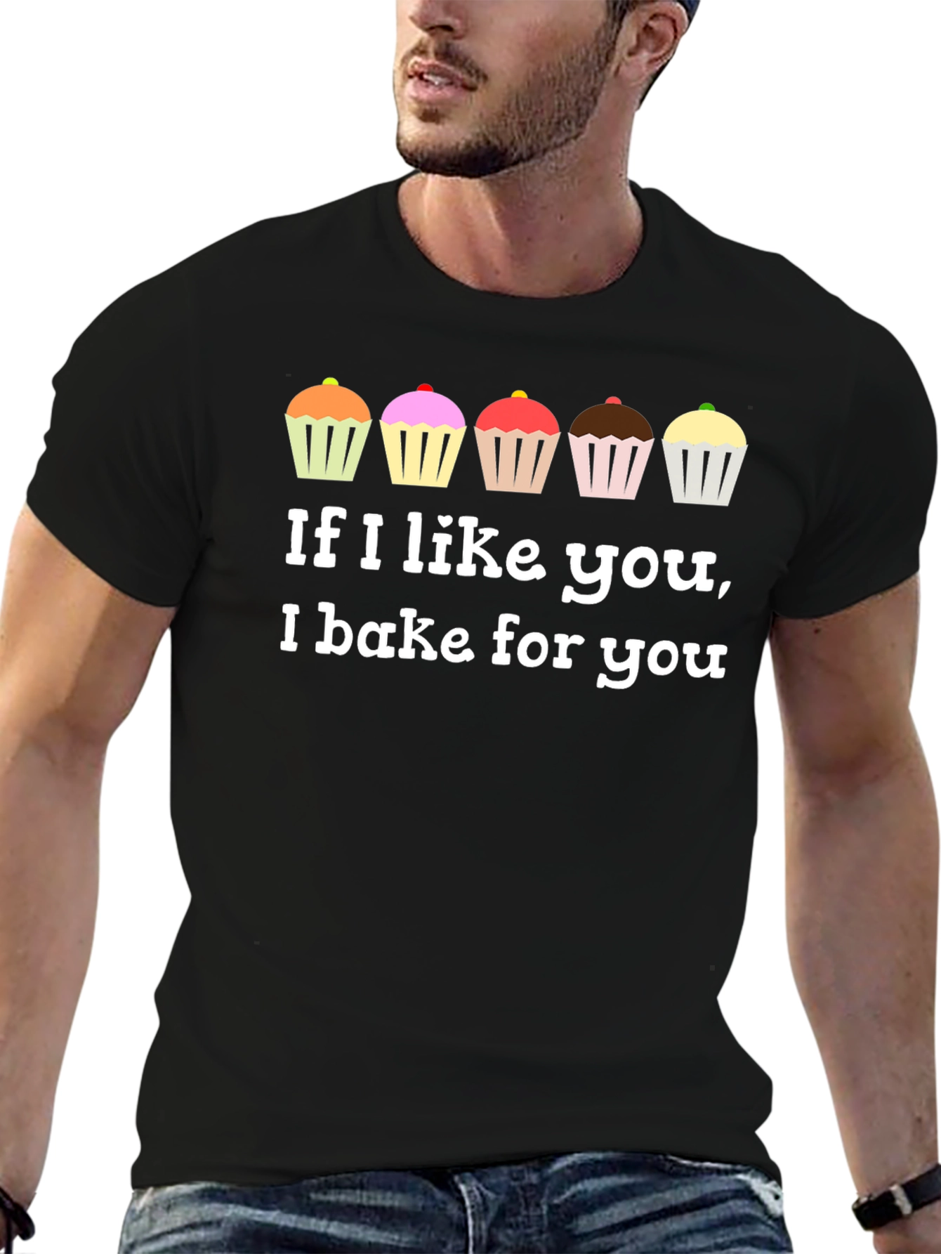 Black If I Like You, I Bake For You T-Shirt view 6
