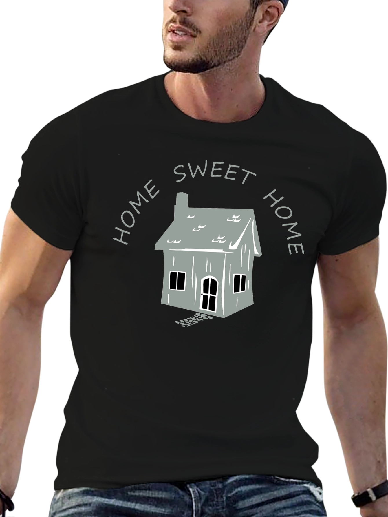 Black Home Sweet Home Graphic T-Shirt view 6