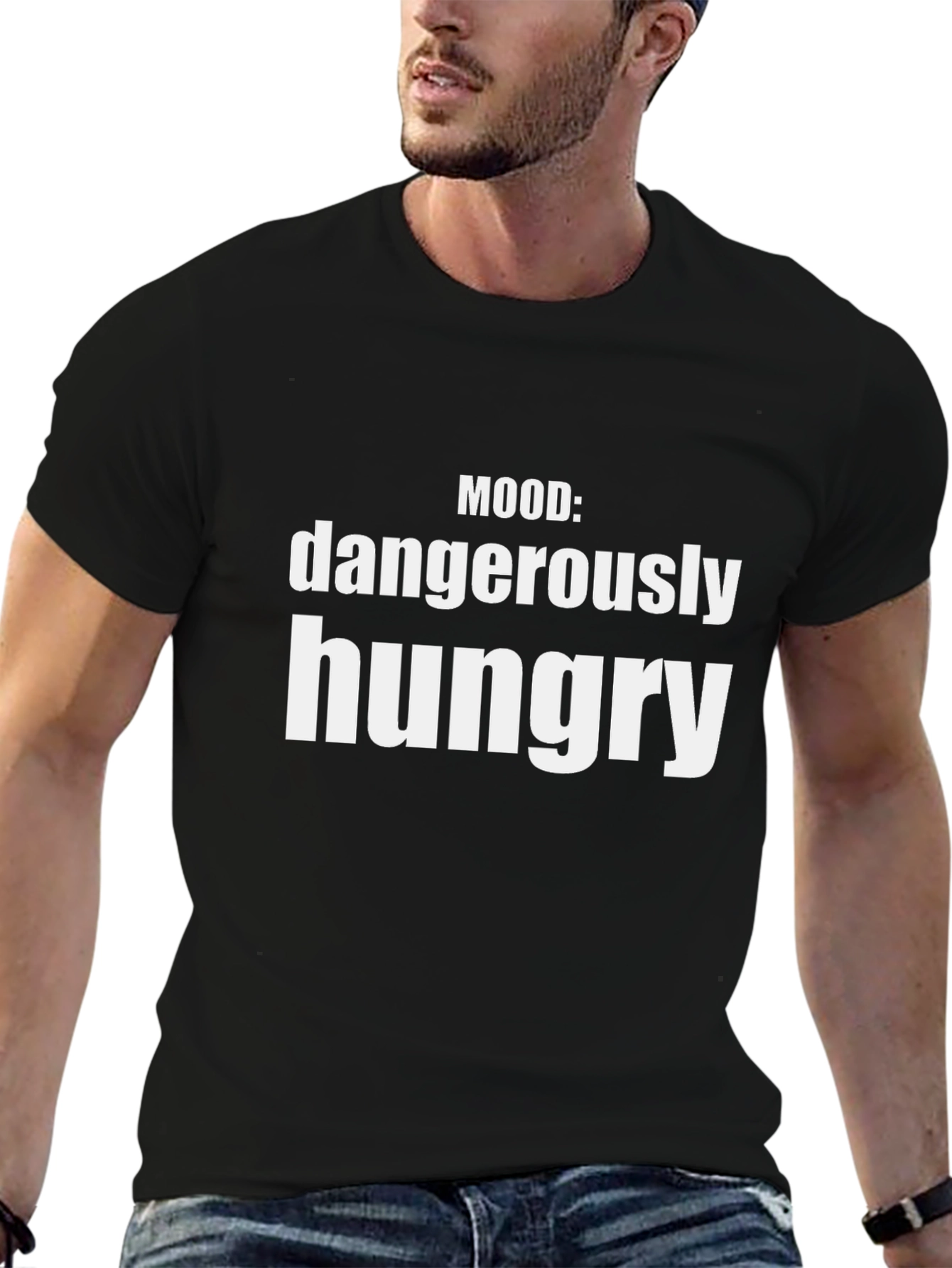 Black Mood: Dangerously Hungry Graphic Tee - Black T-Shirt view 6