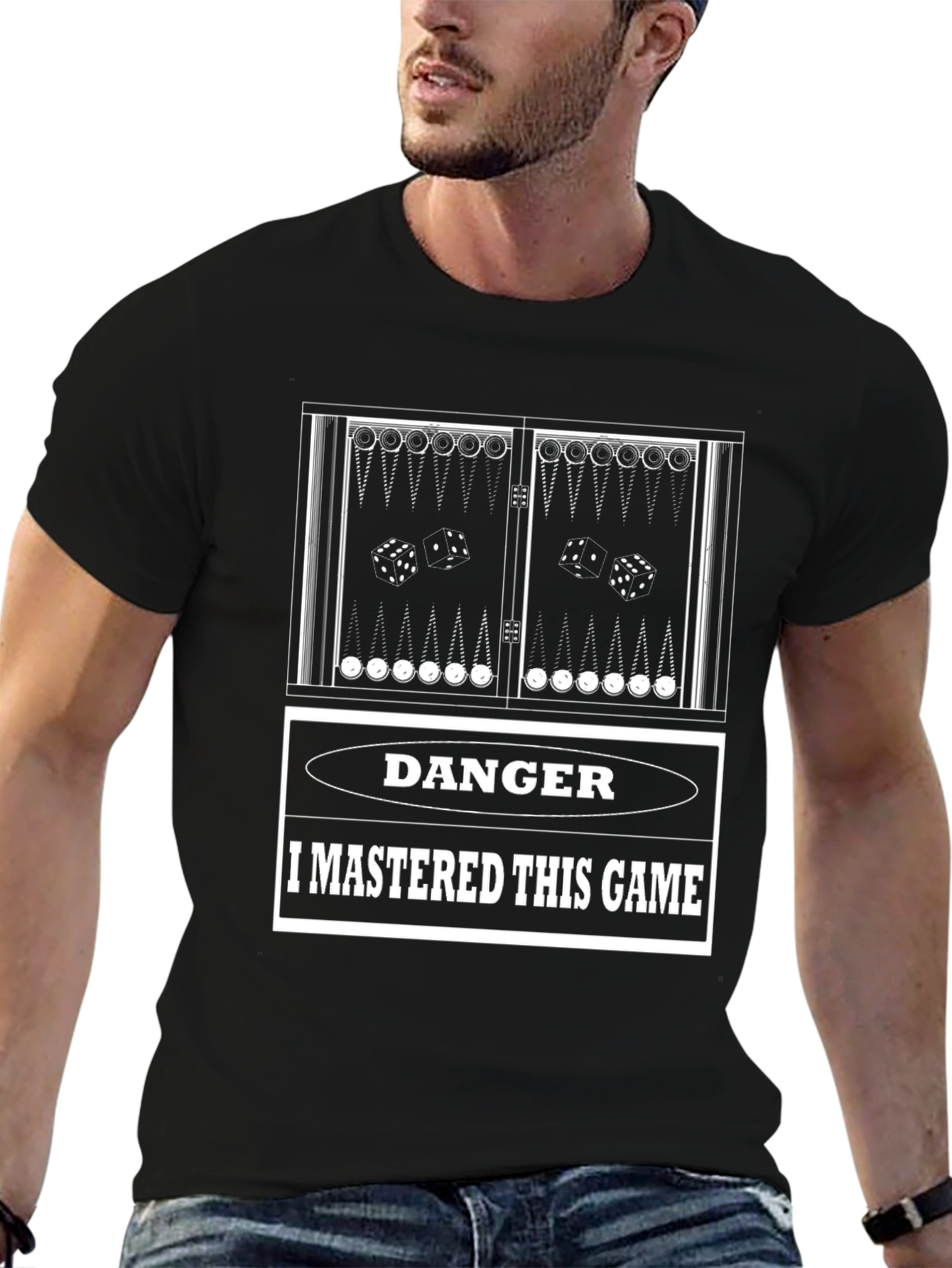 Danger: I Mastered This Game Backgammon T-Shirt - 6