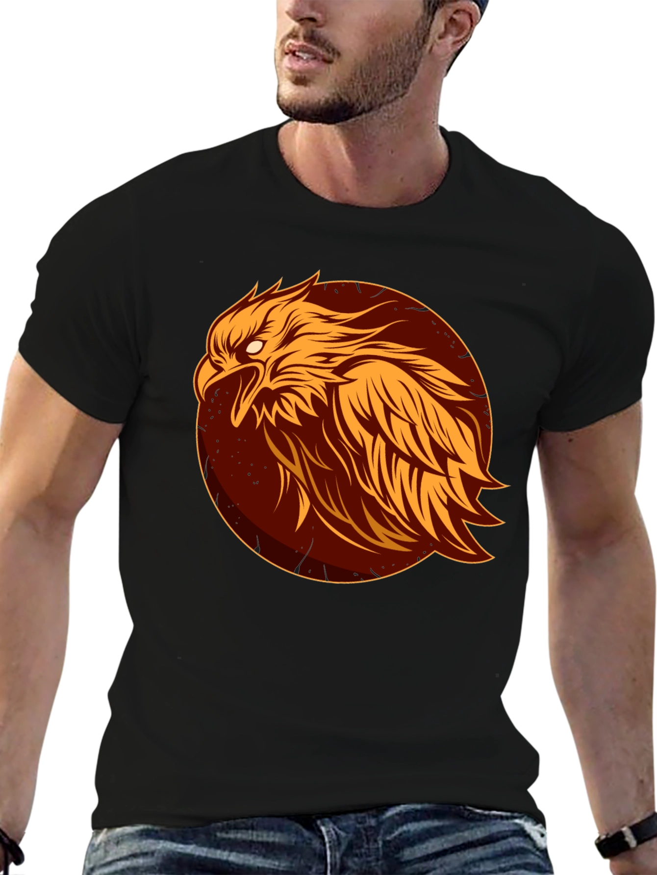 Black Eagle Graphic Tee - Bold Bird Design view 6