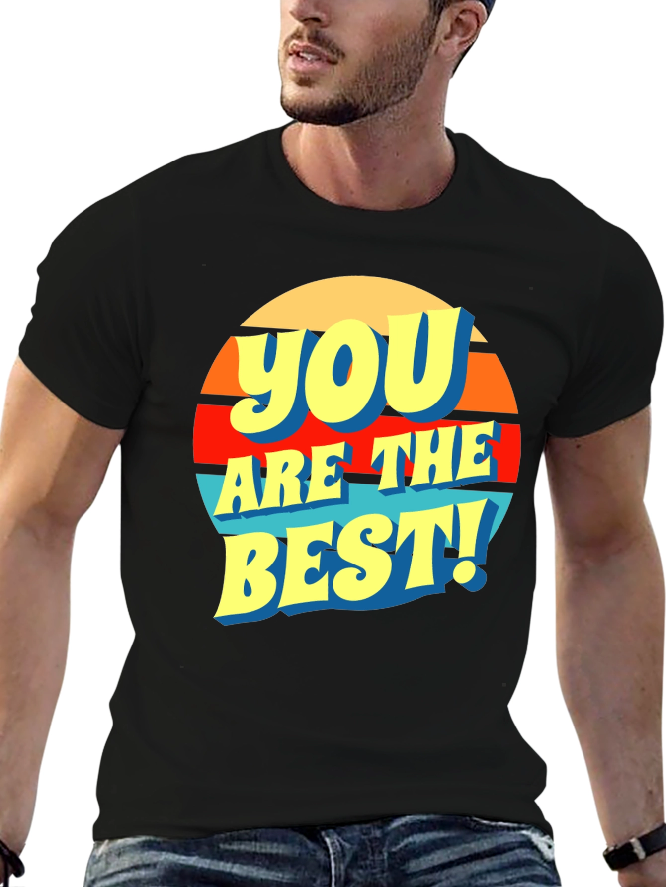 Black You Are The Best! Graphic T-Shirt view 6