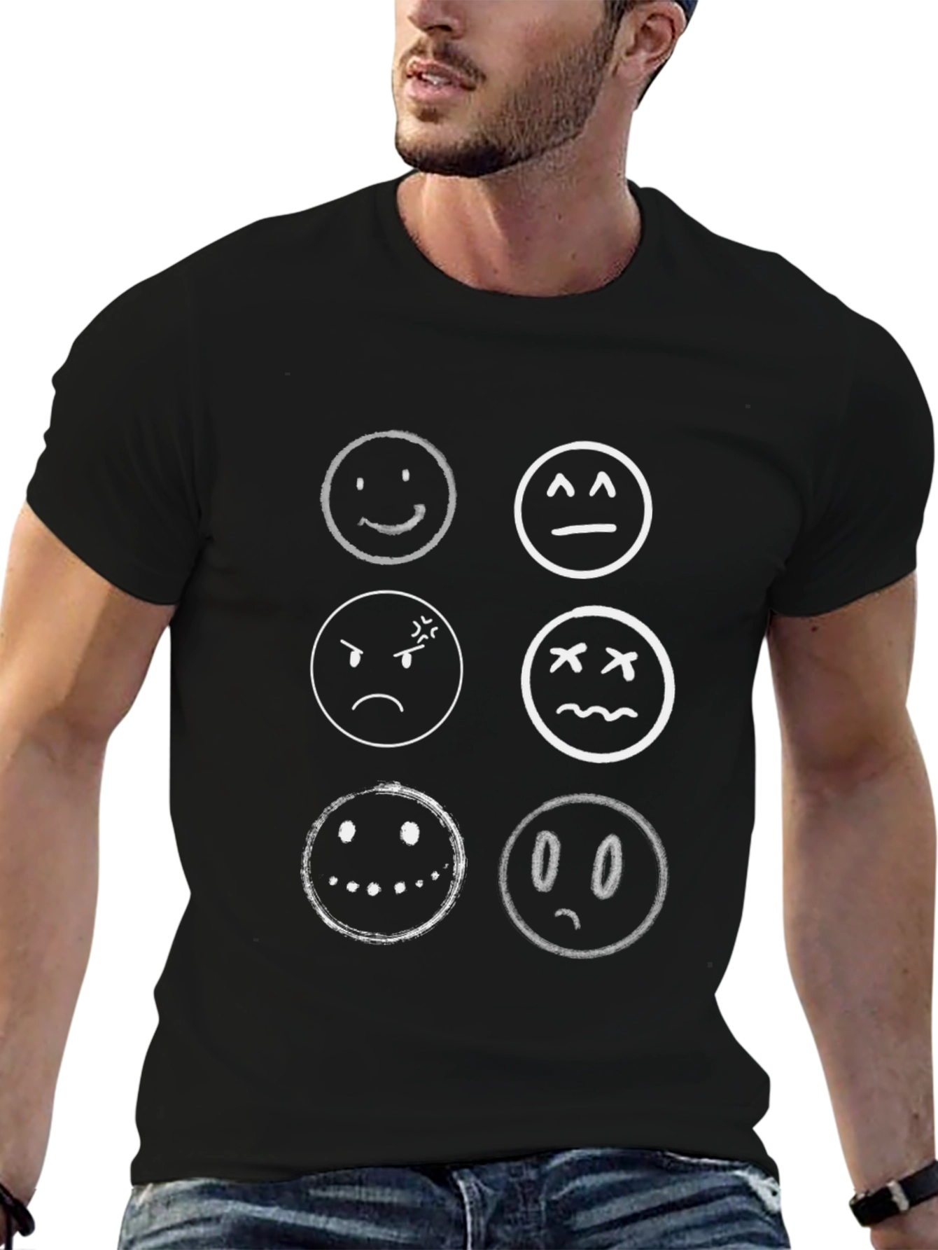 Black Emotional Expression T-Shirt view 6