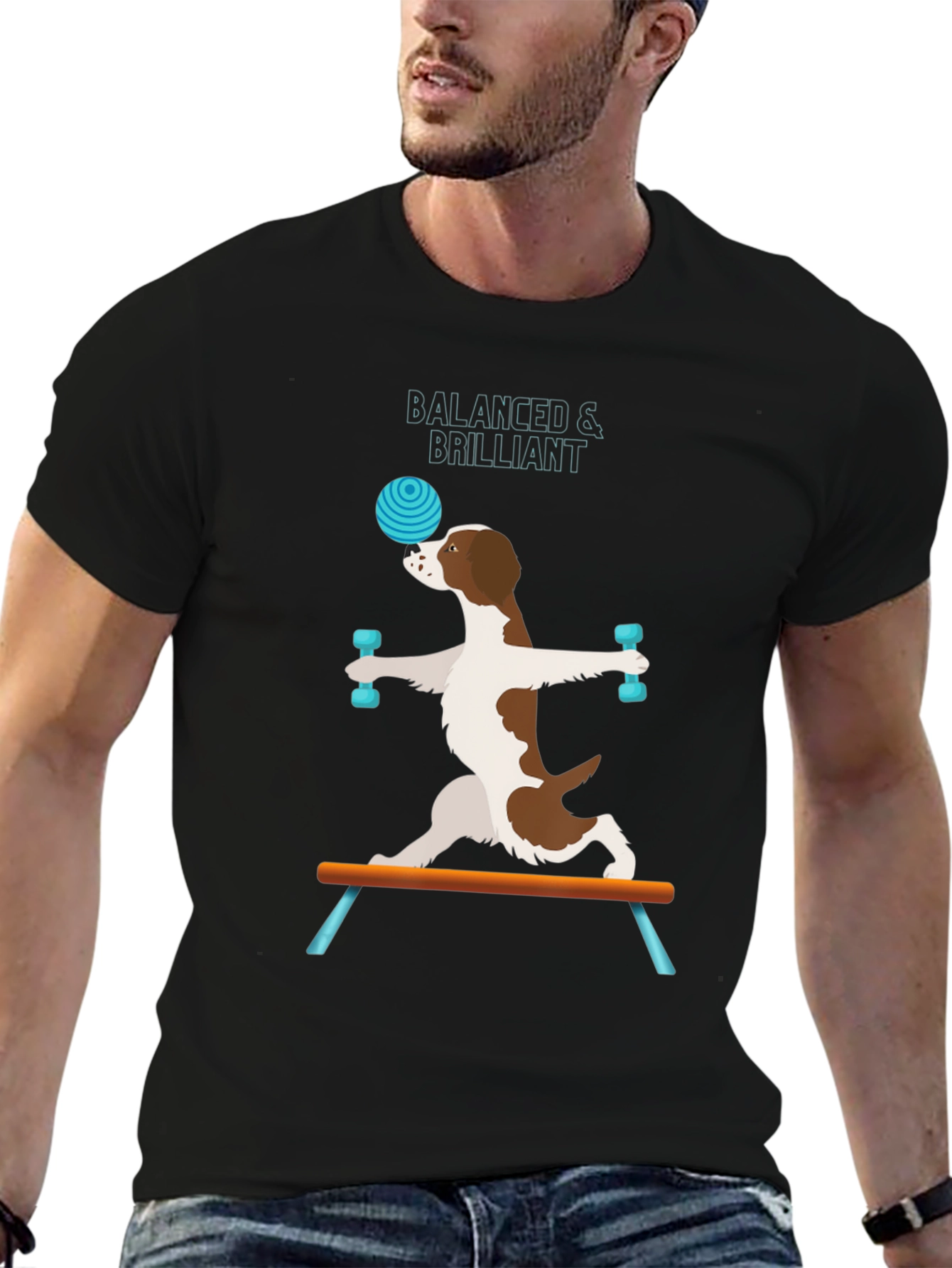 Black Balanced & Brilliant Dog T-Shirt view 6